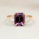 Bague Art Deco Tourmaline Rectangle de 1,06ct