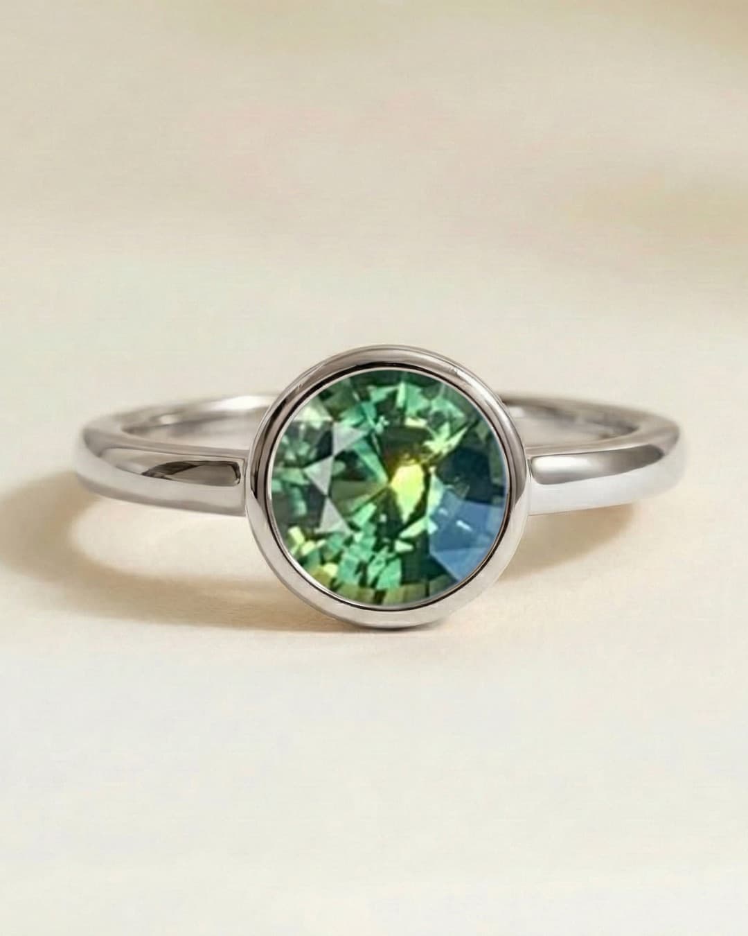 bague montée en solitaire