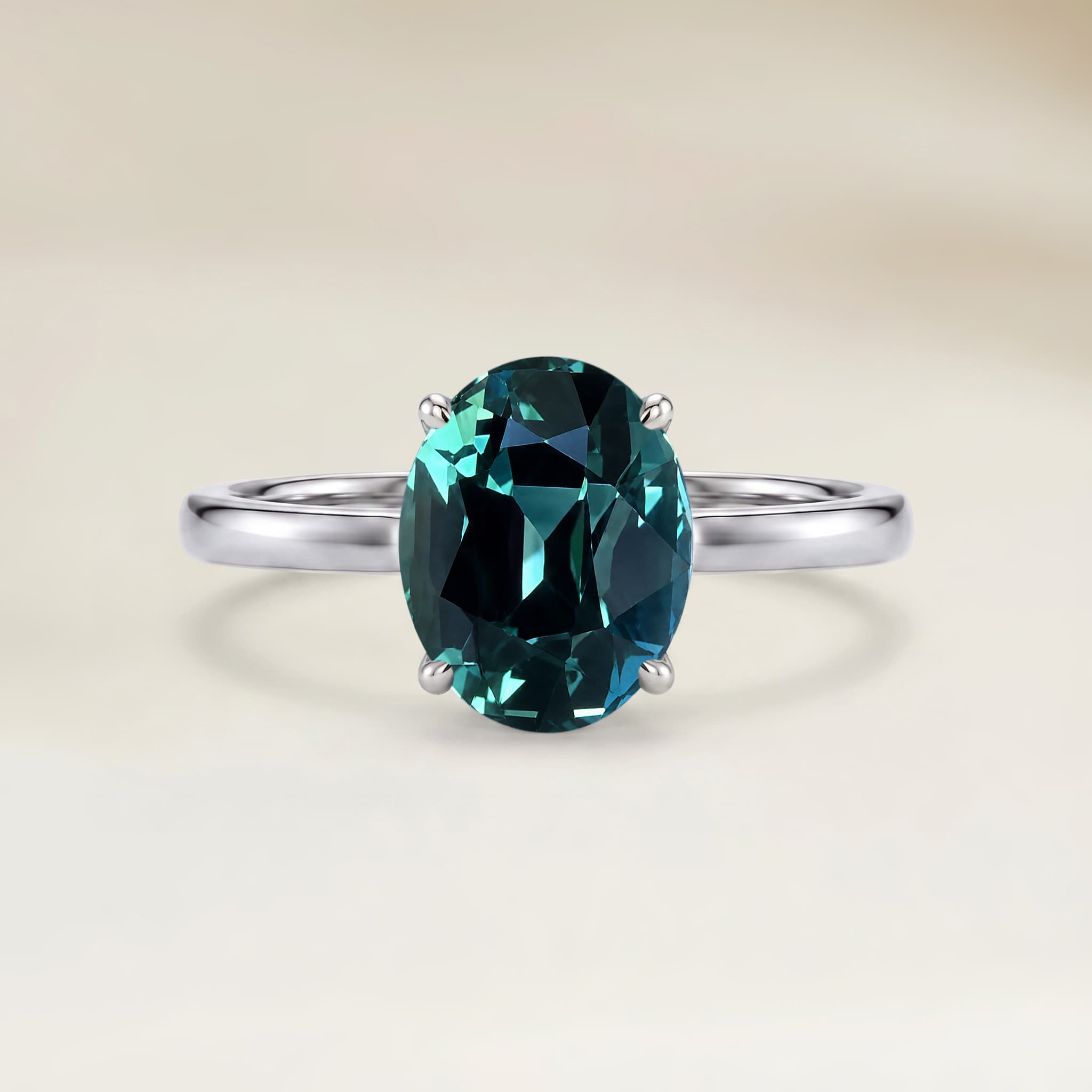 bague montée en solitaire