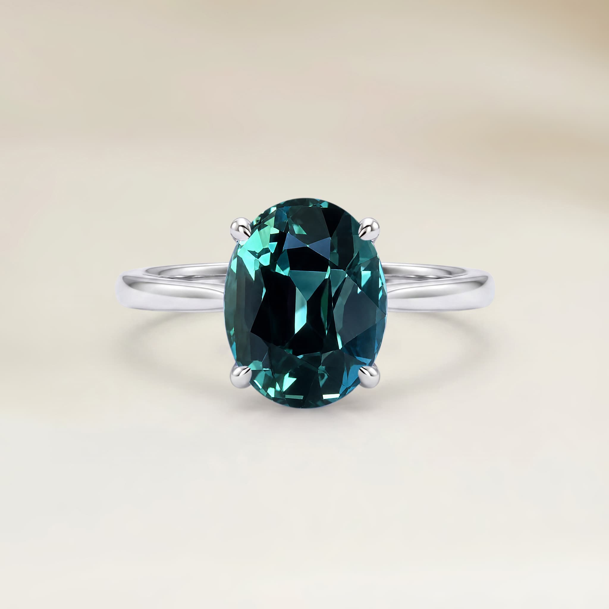 bague montée en solitaire