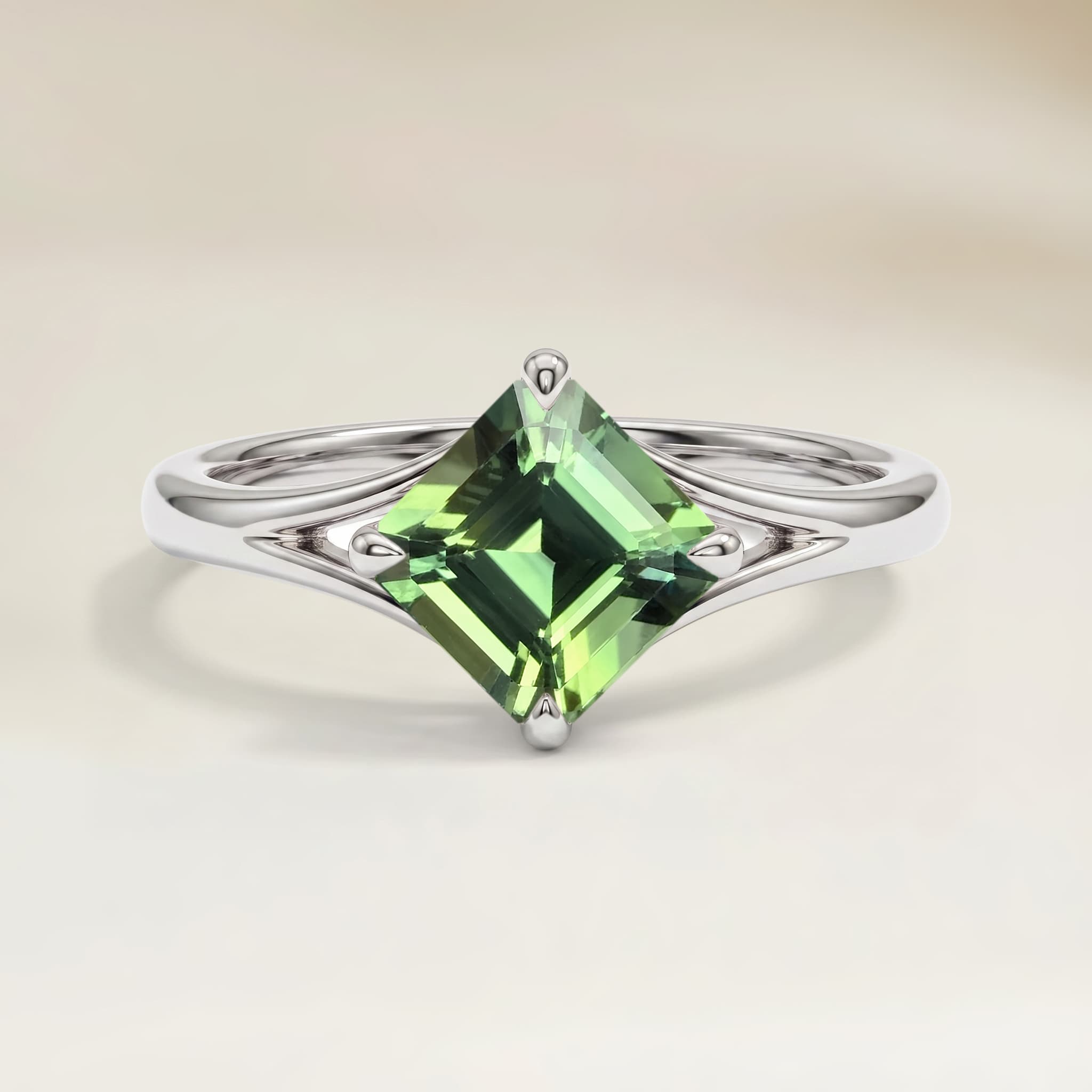 bague montée en solitaire