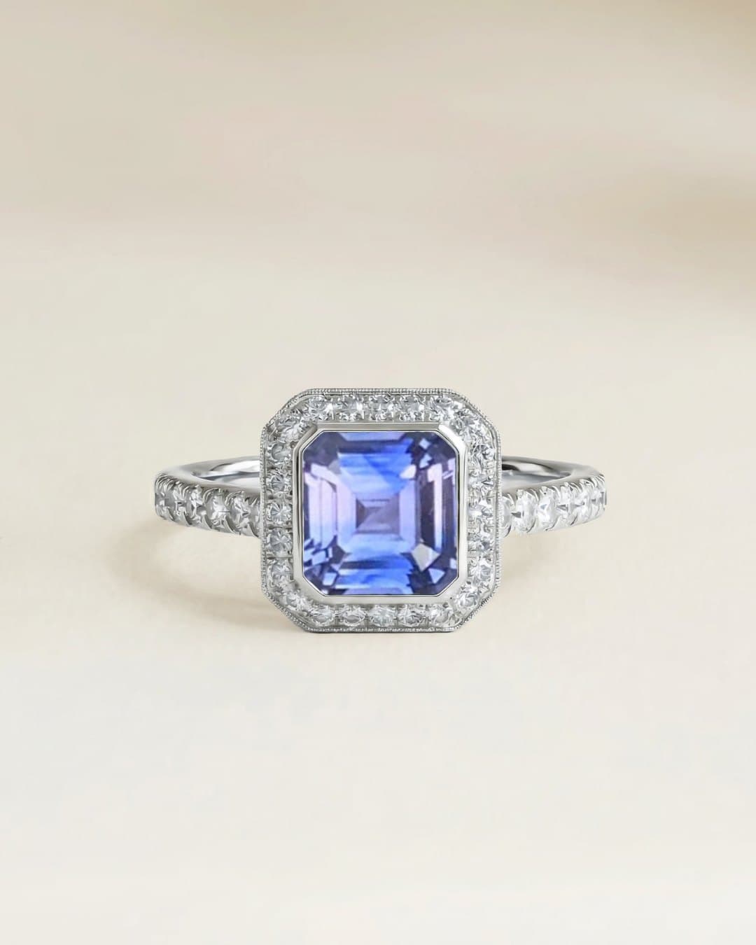 réalisation — saphir bicolore, 1,12 ct