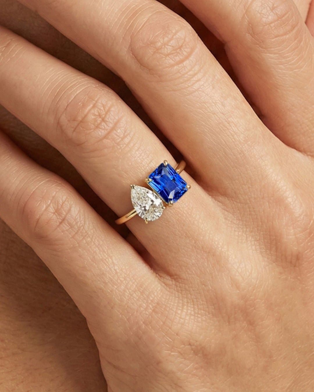 toi et moi saphir + diamant
