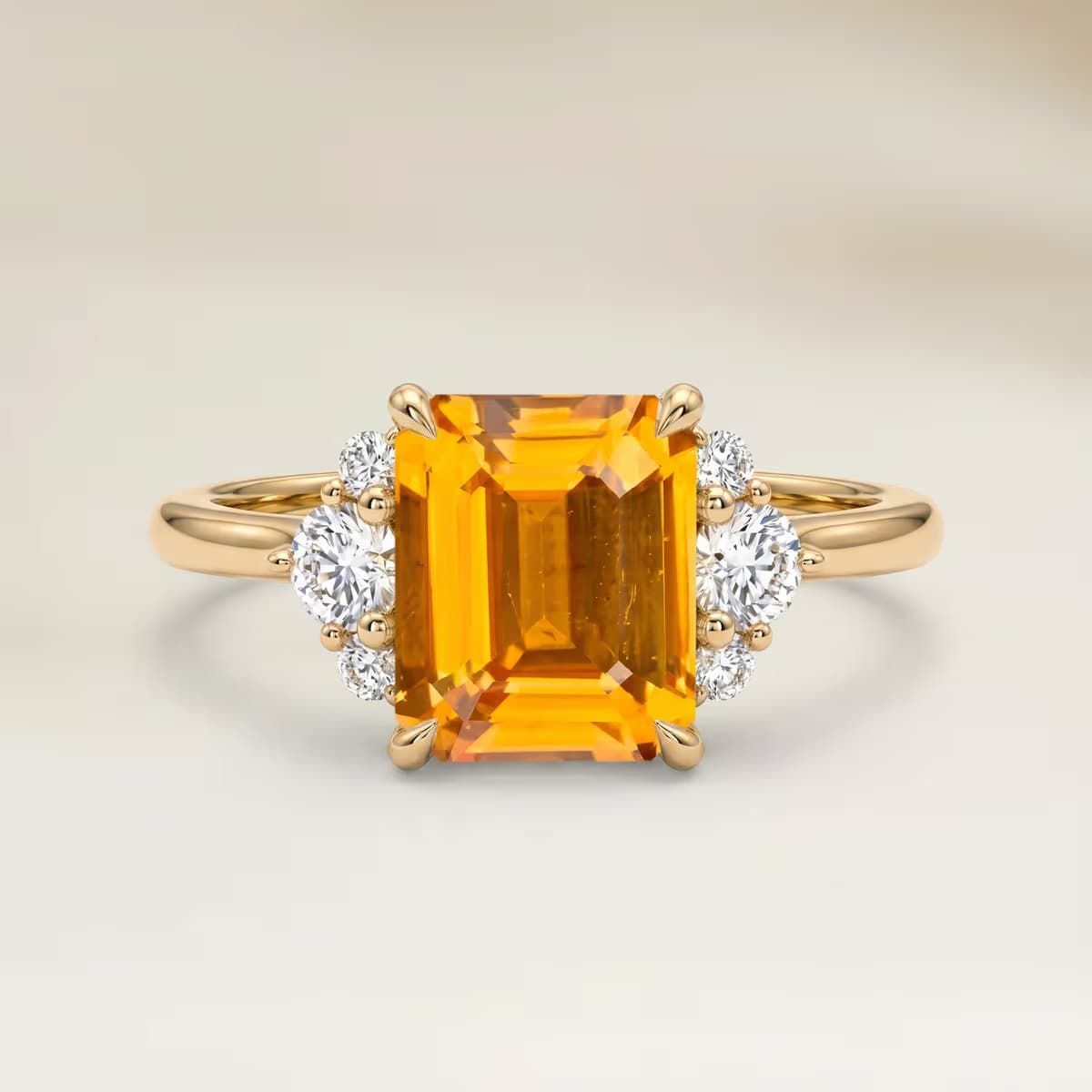 solitaire épaulé de diamants