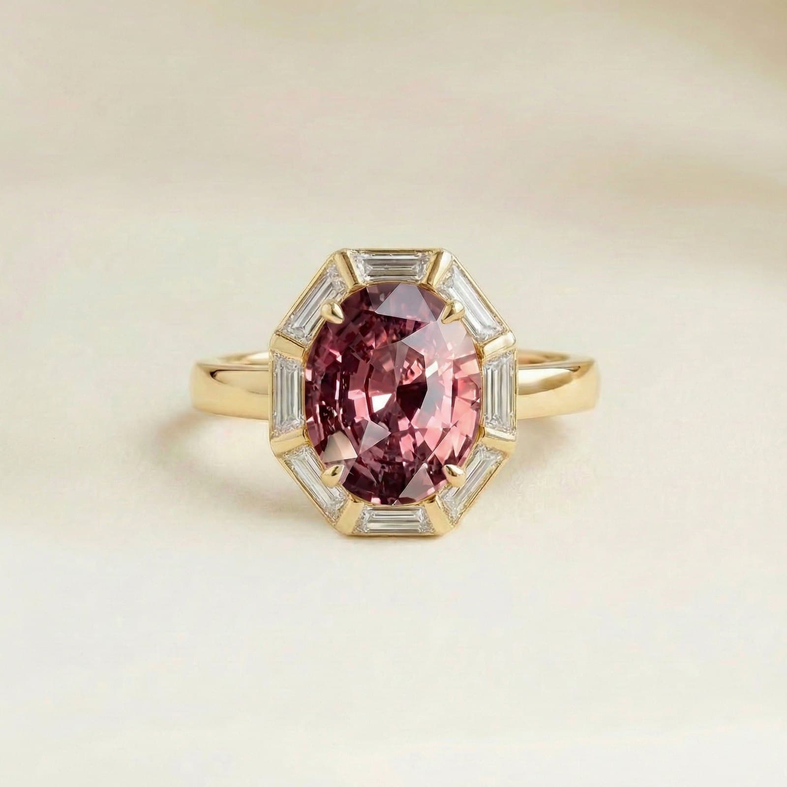 réalisation — saphir padparadscha, 1,54 ct