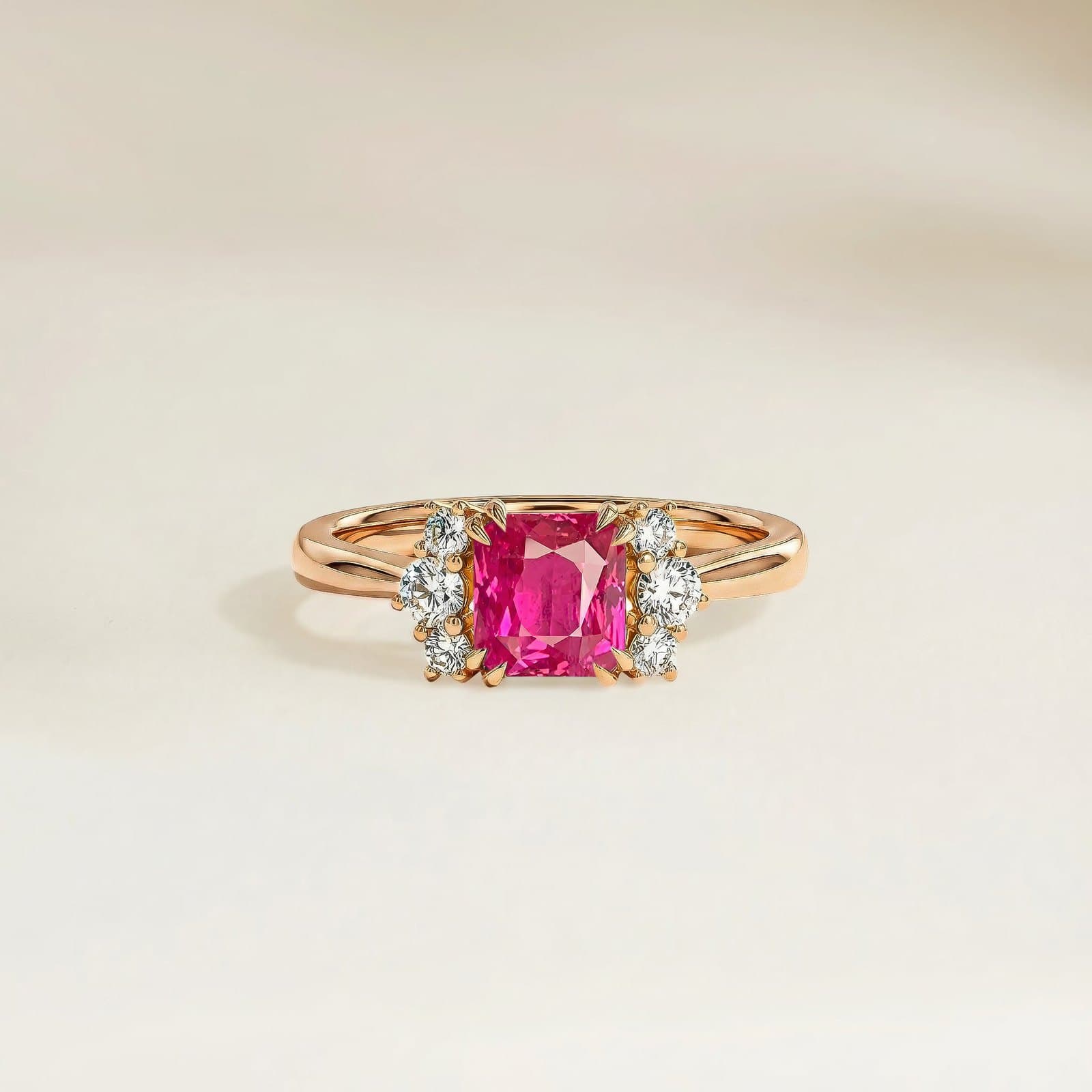 solitaire épaulé de diamants