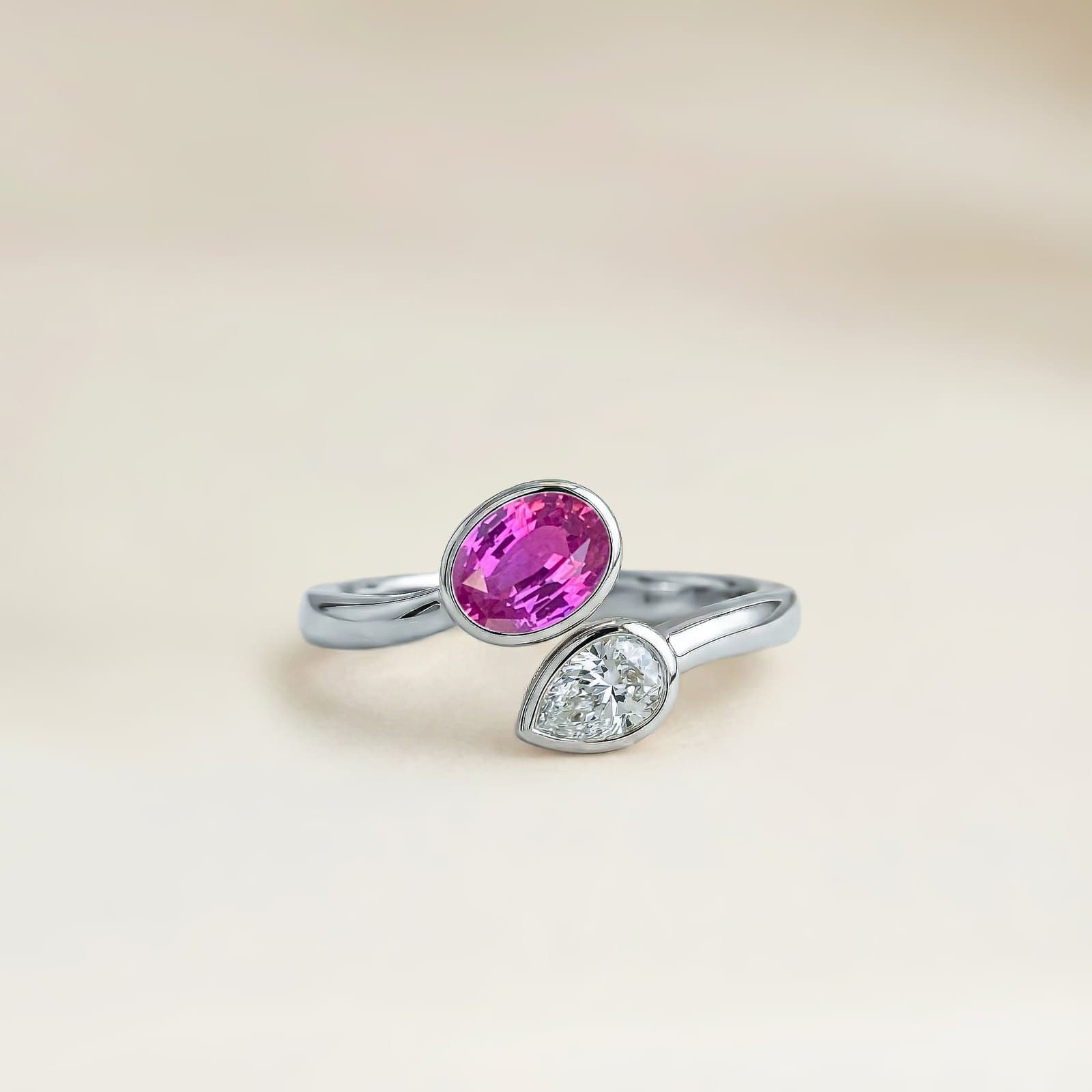 toi et moi saphir + diamant