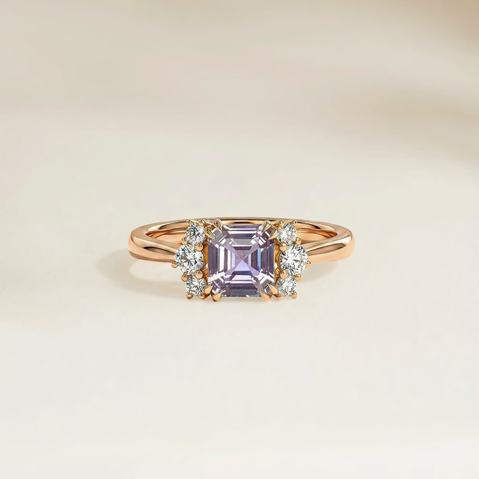 solitaire épaulé de diamants