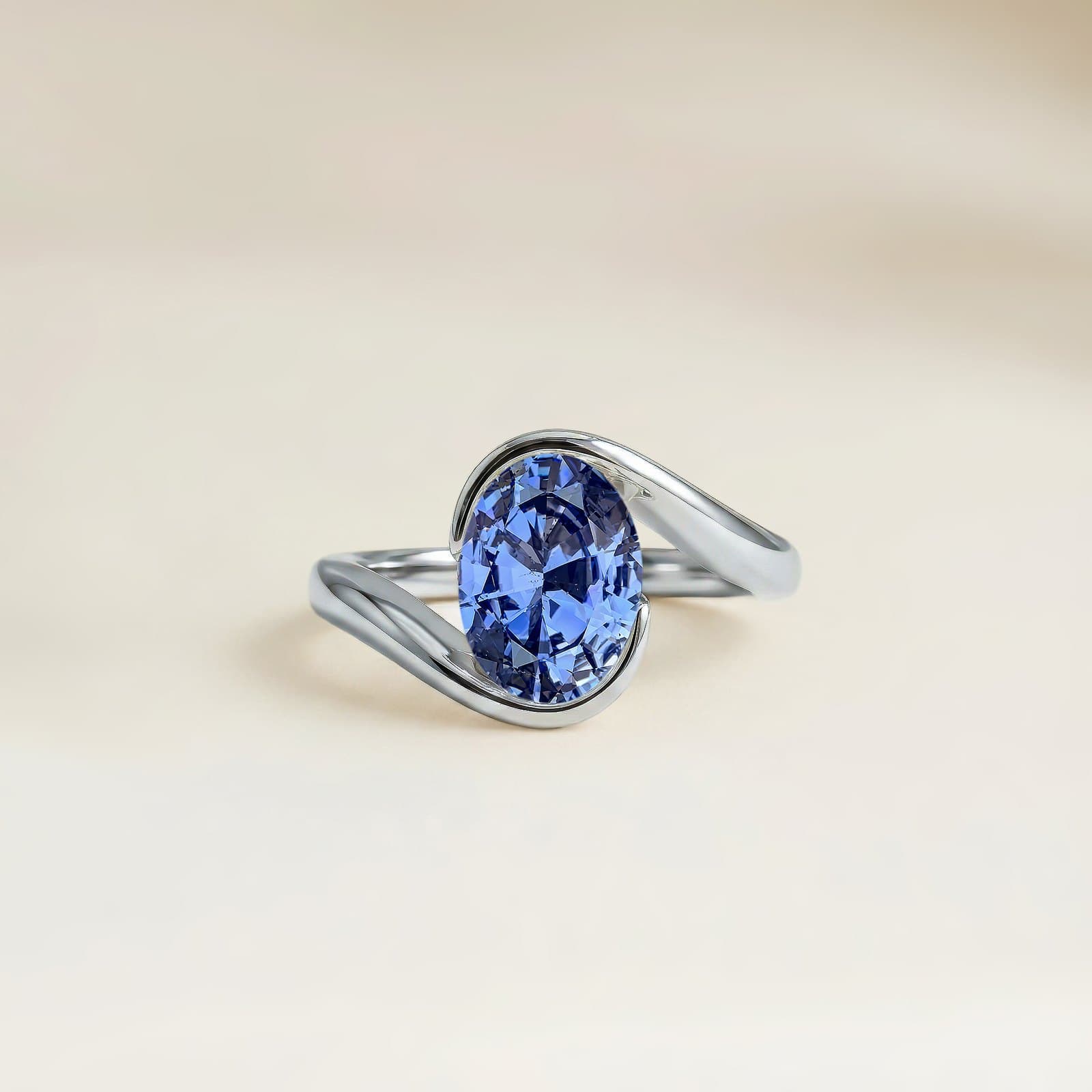 bague montée en solitaire