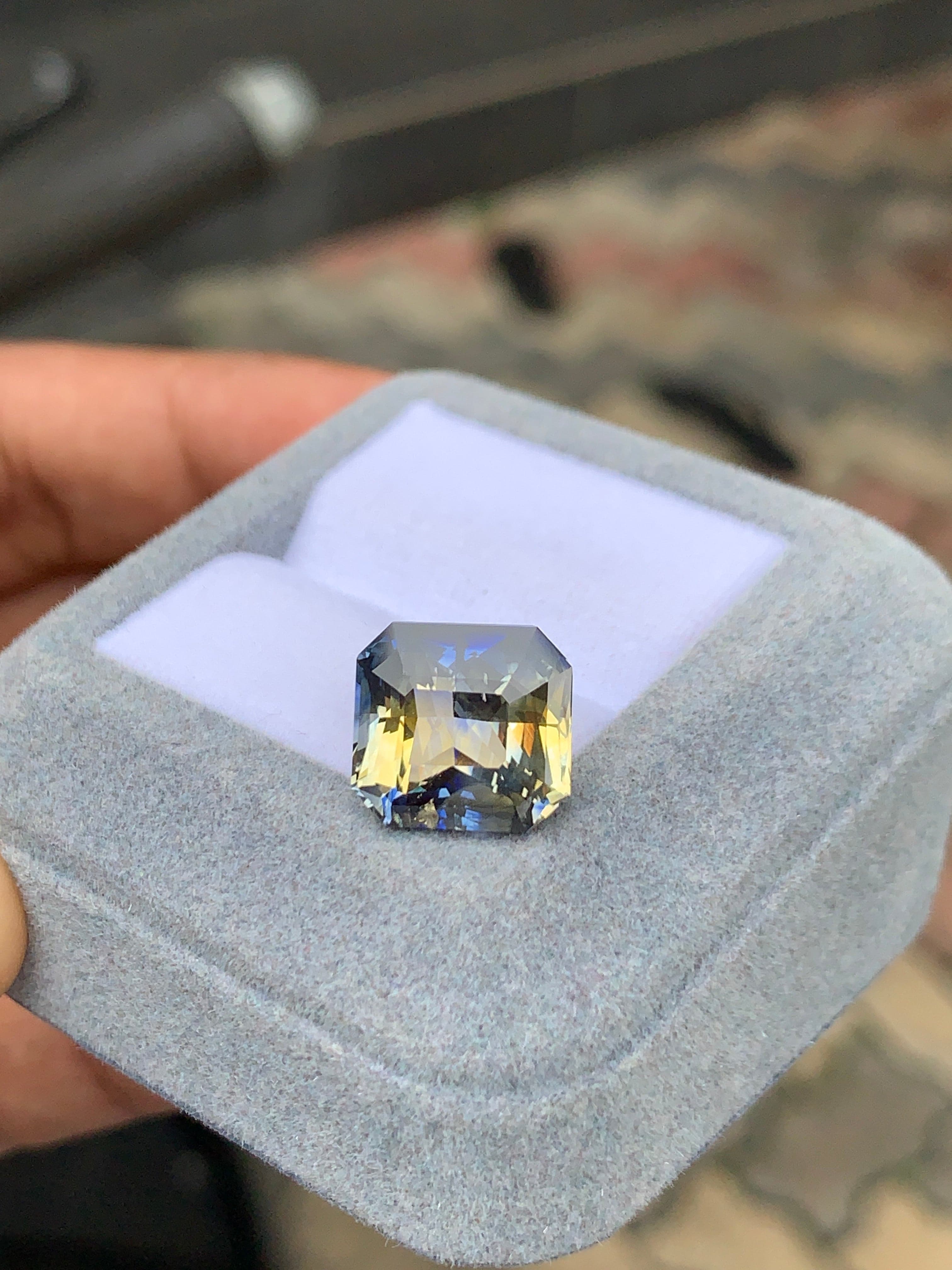 exemple — saphir bicolore 10,0 ct