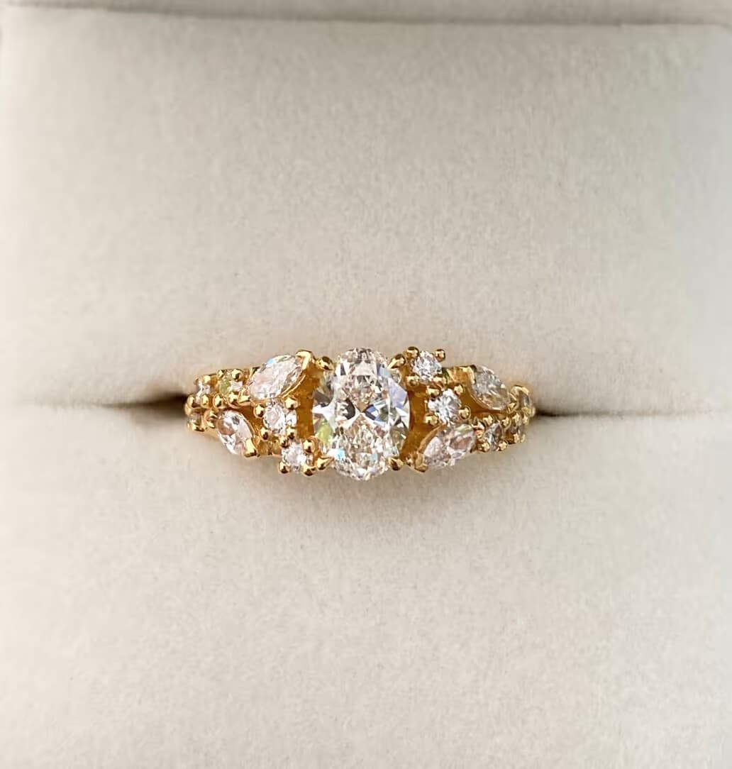 Bague de fiançailles avec diamants