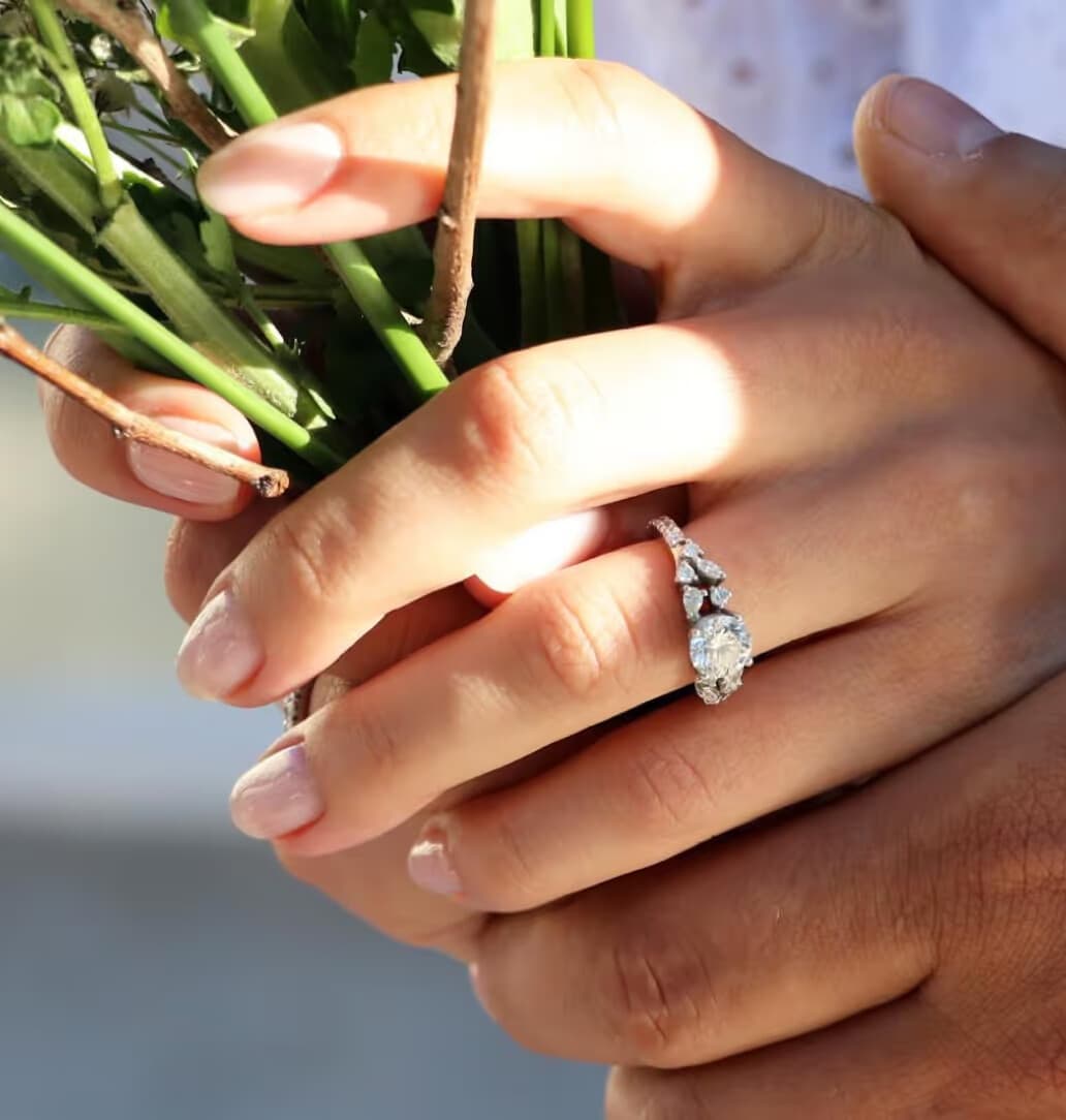 Bague de fiançailles avec diamants