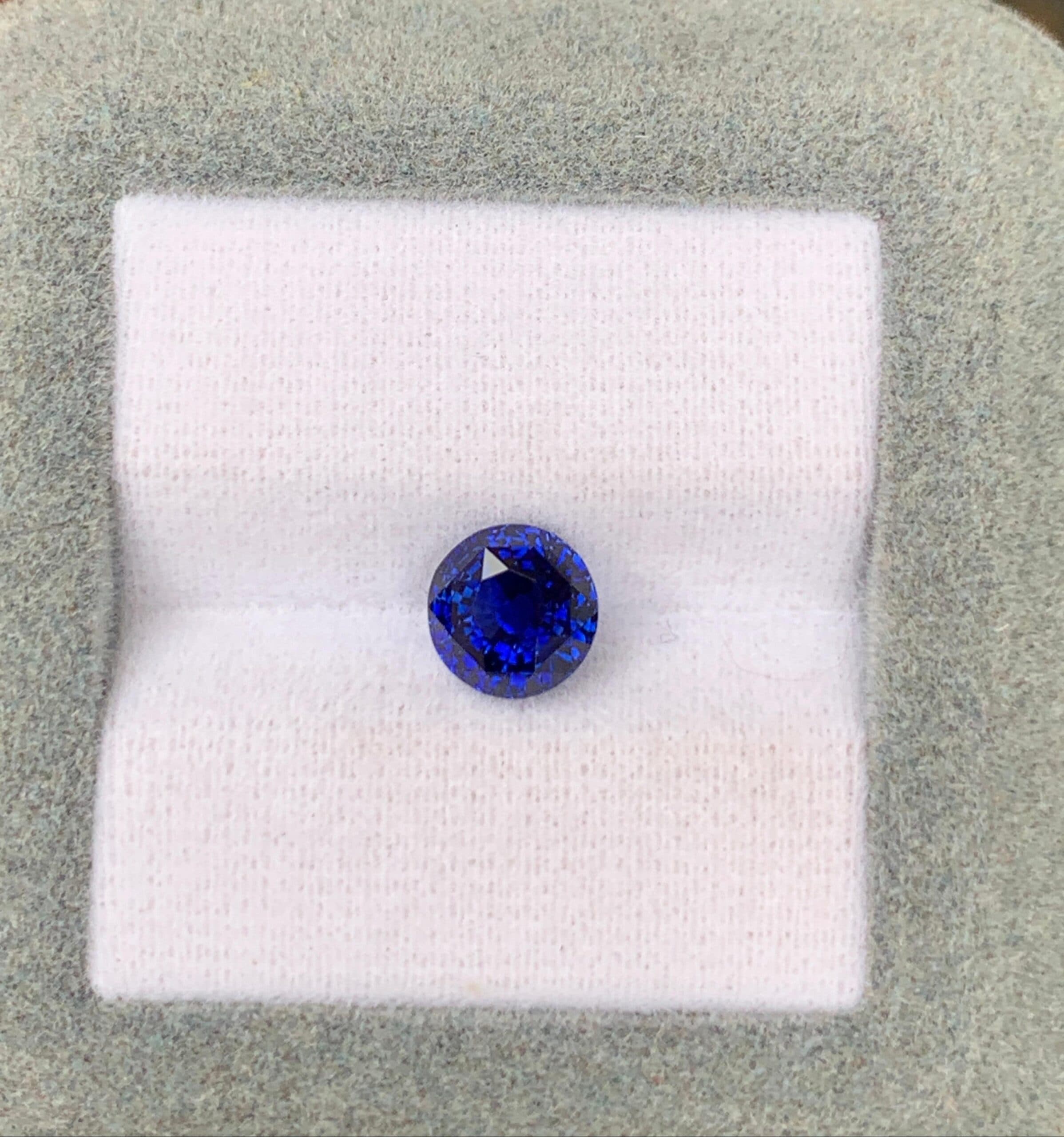 Saphir Bleu Rond de 2,10ct