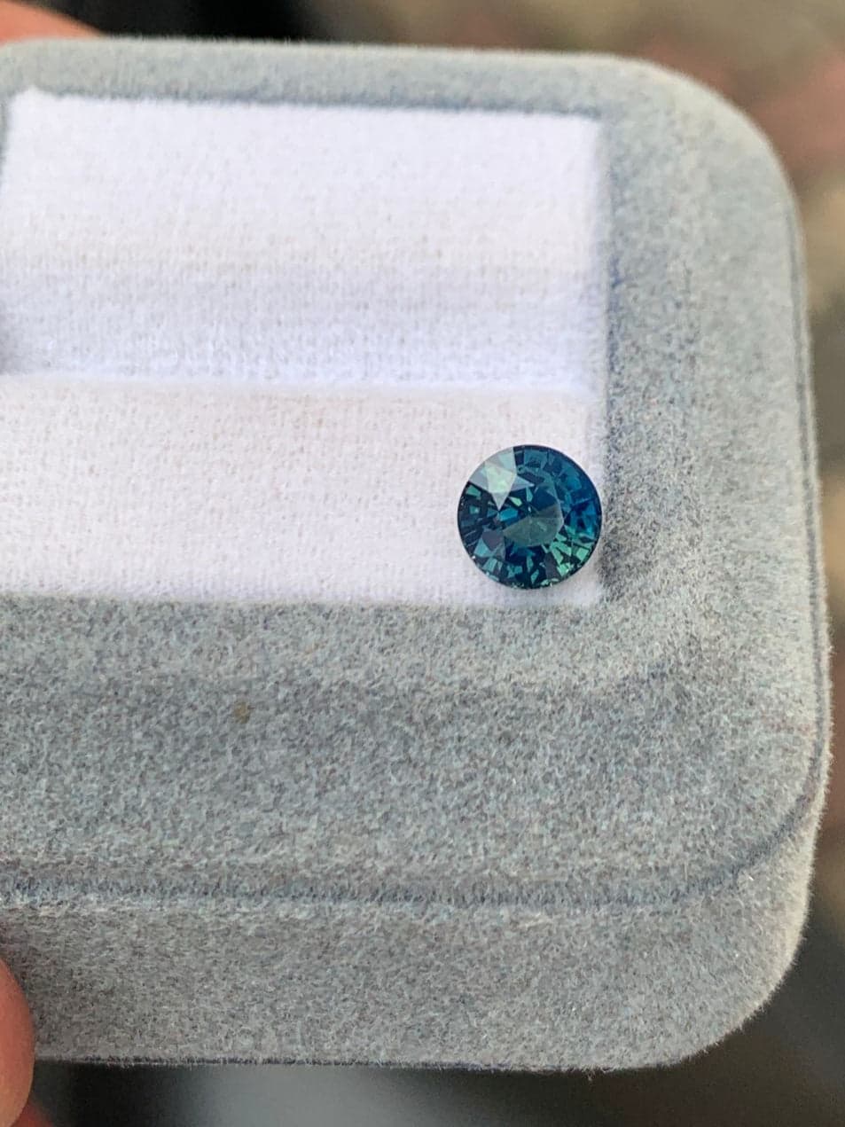 Teal-Saphir Rund 1,53 ct