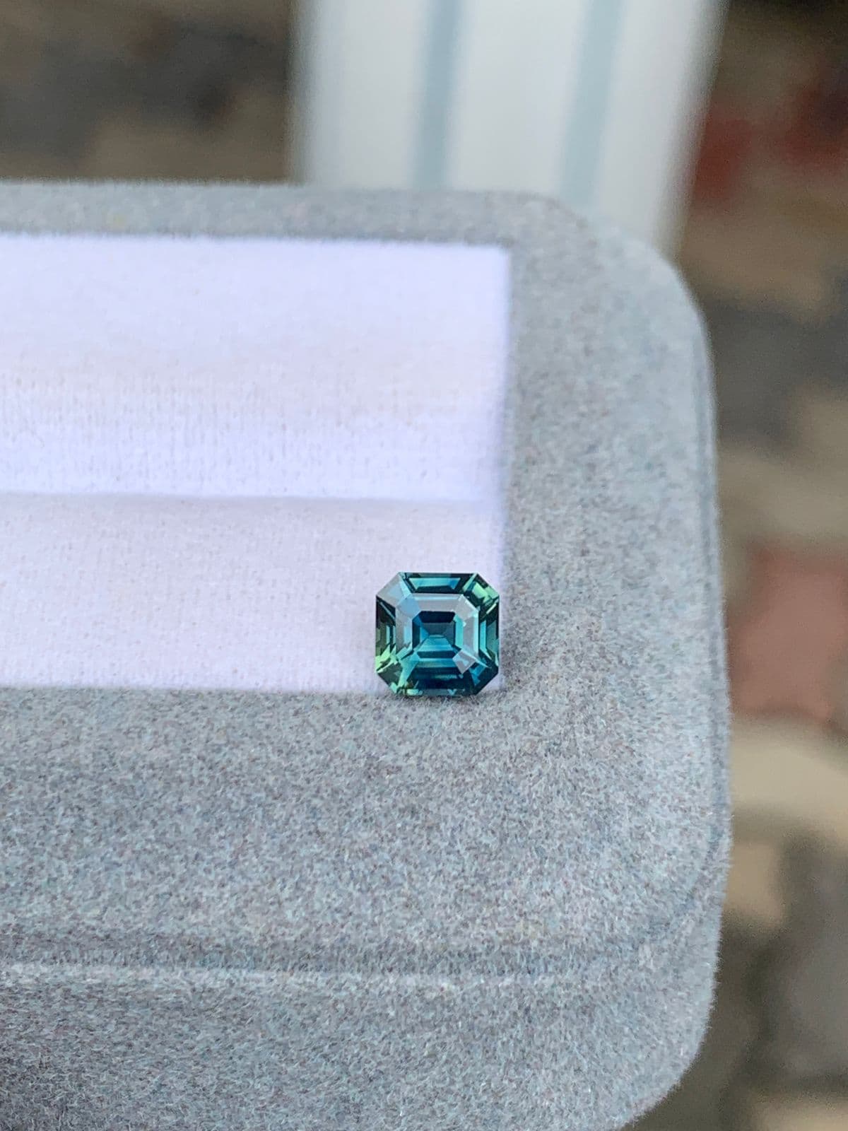 Saphir Teal Rectangle de 1,30ct