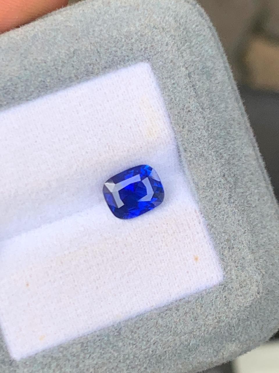 Saphir Bleu Coussin de 2,06ct