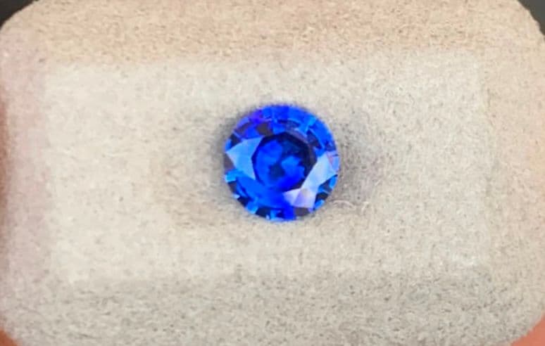 Safira Azul Redonda de 1,40ct