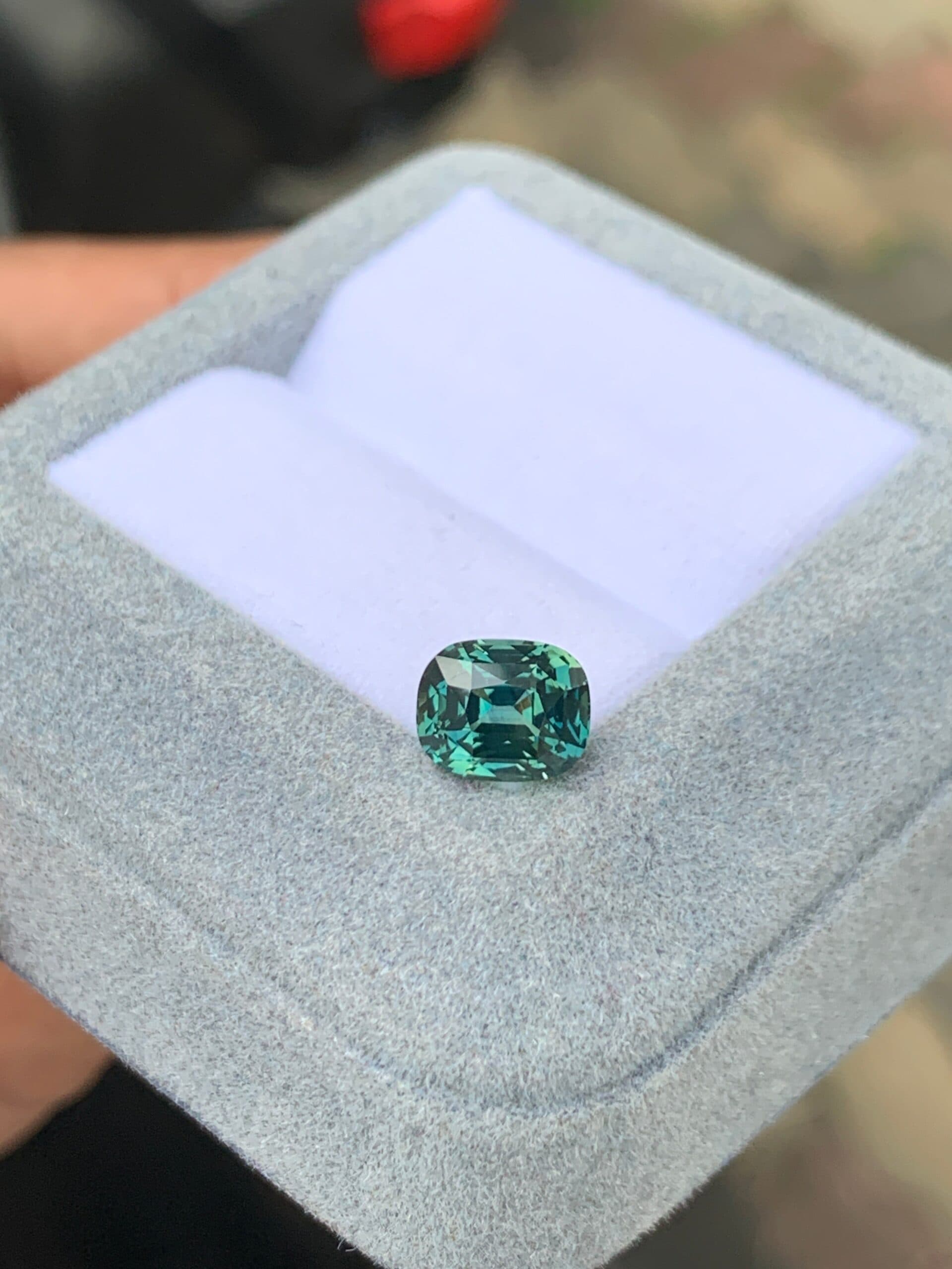 Teal Sapphire Cushion 2.53ct