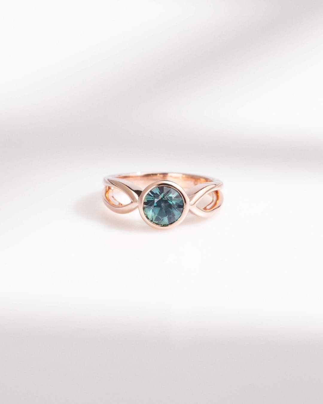 solitaire teal fiancailles moderne