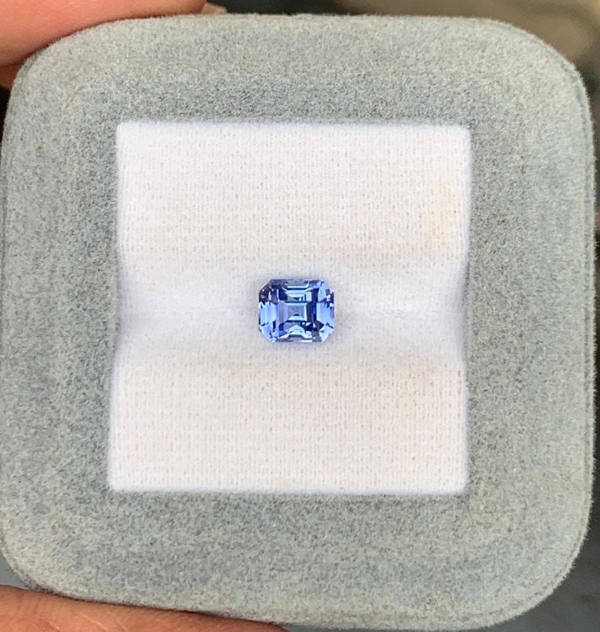 Blauer Saphir Rechteck 1,60 ct — Sri Lanka