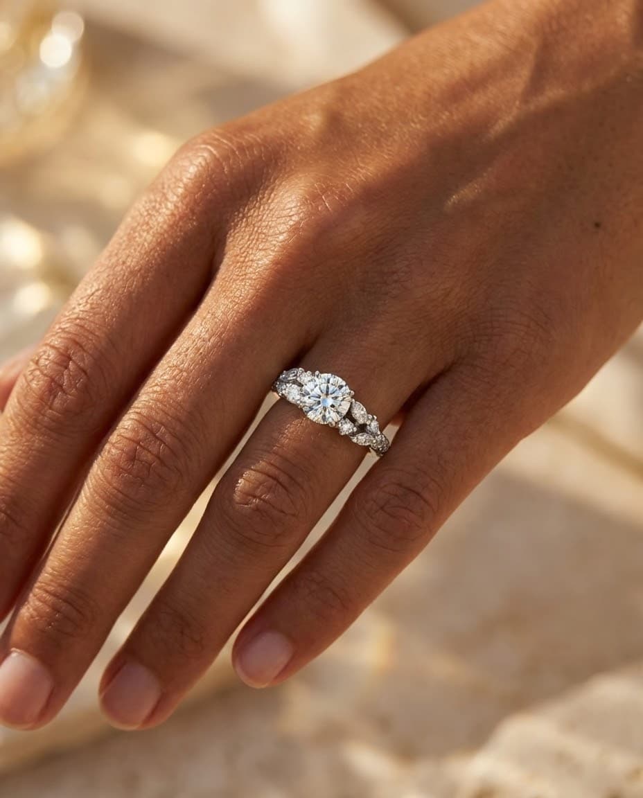 Bague de fiançailles avec diamants