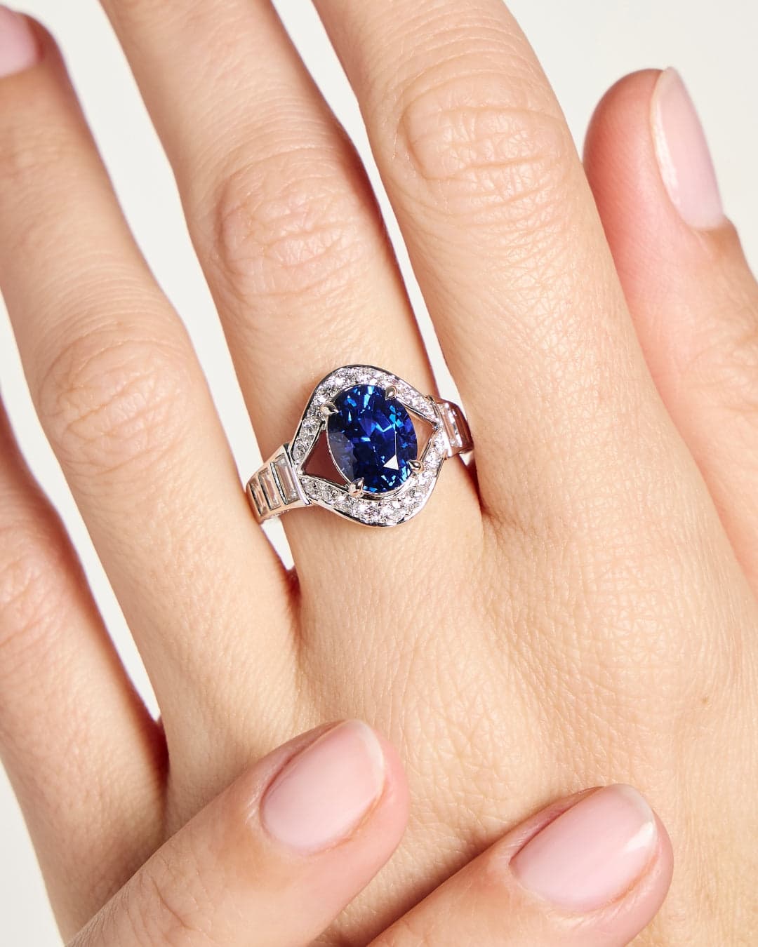 bague mariage saphir bleu