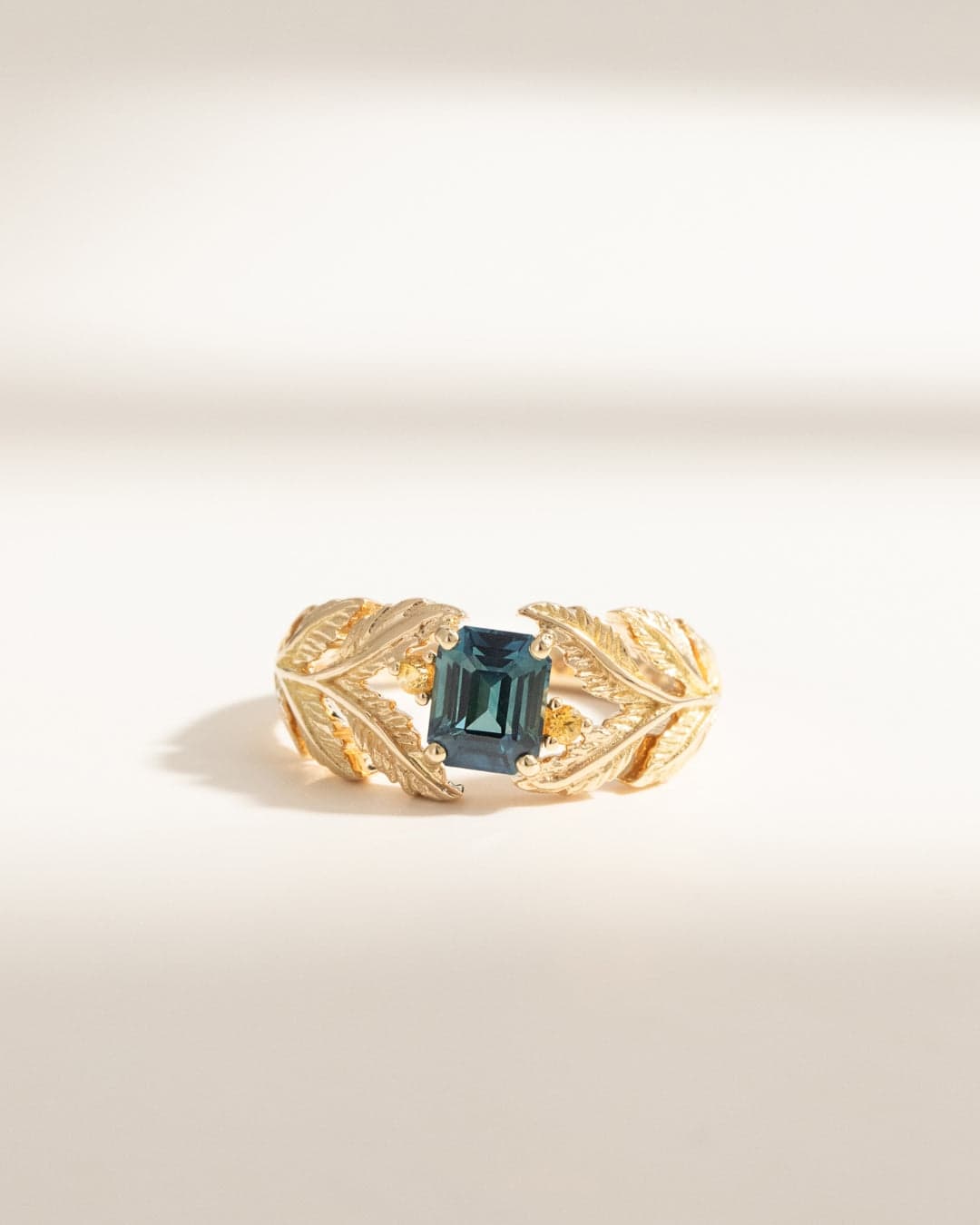 bague style floral saphir teal