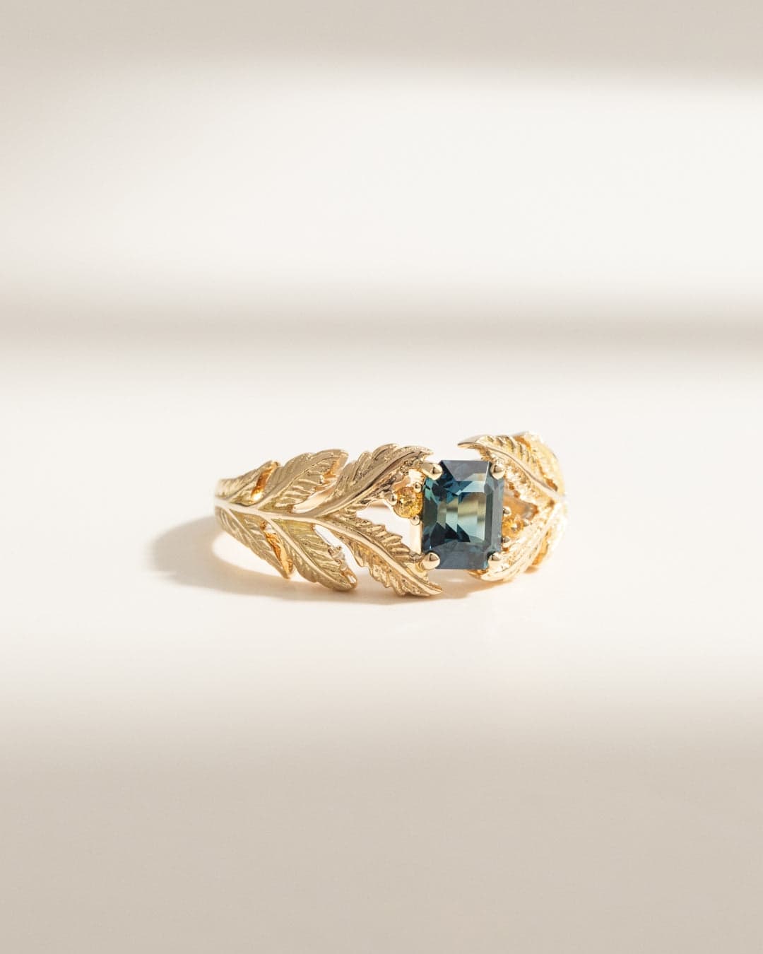 bague style floral saphir teal