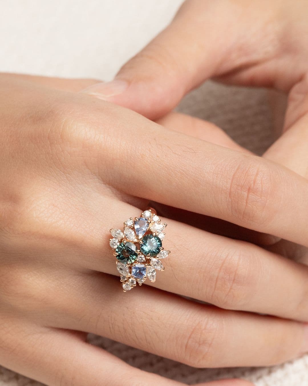 fiancailles saphirs et diamants