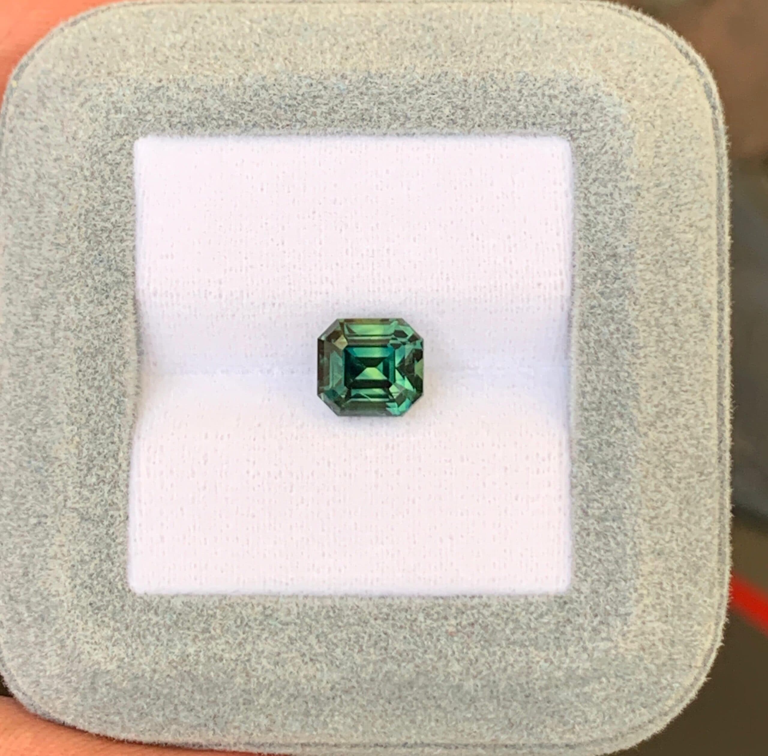 Teal Sapphire Rectangle 2.60ct
