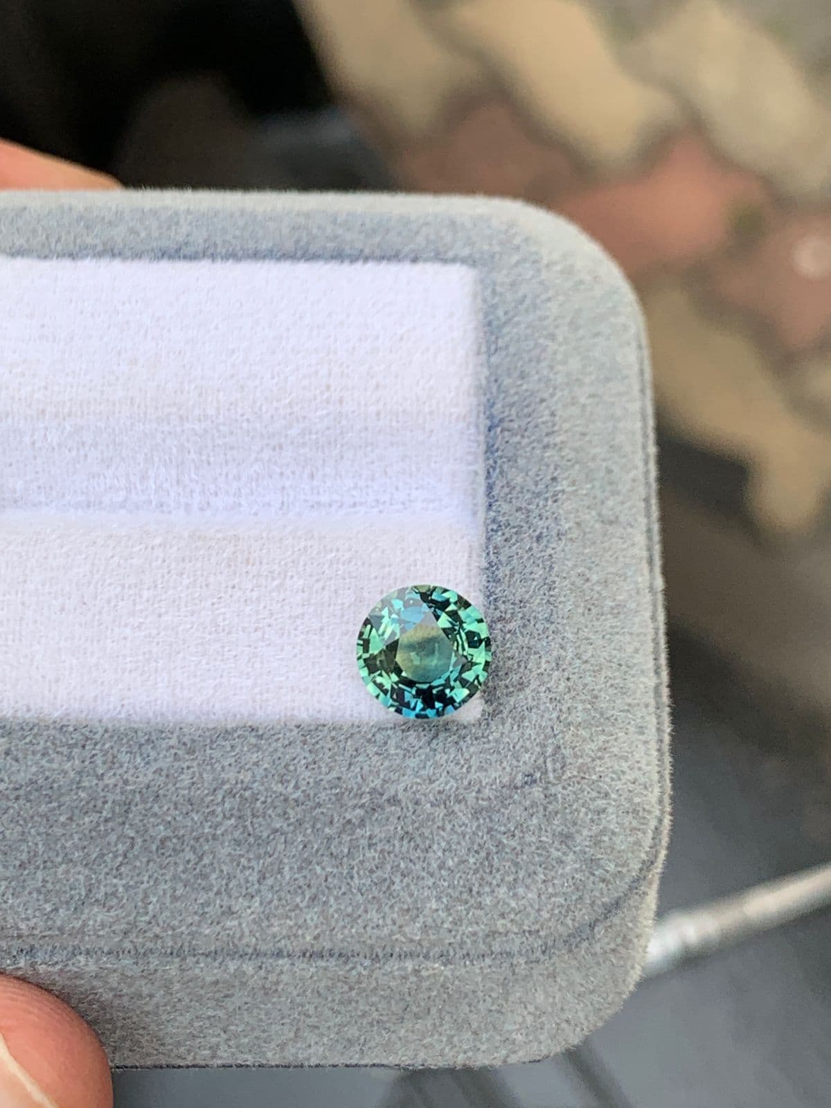 Teal-Saphir Rund 2,03ct
