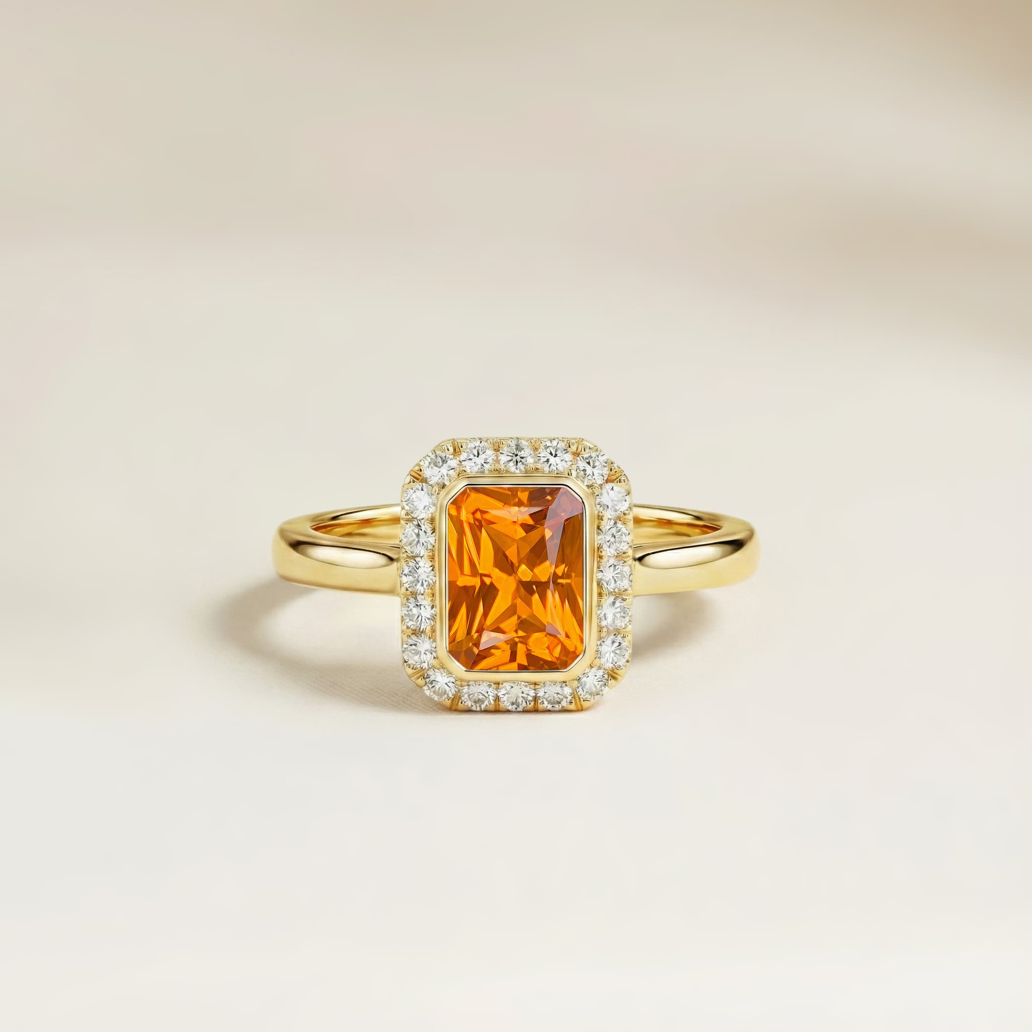 bague de fiançailles saphir orange bonnot paris shoot