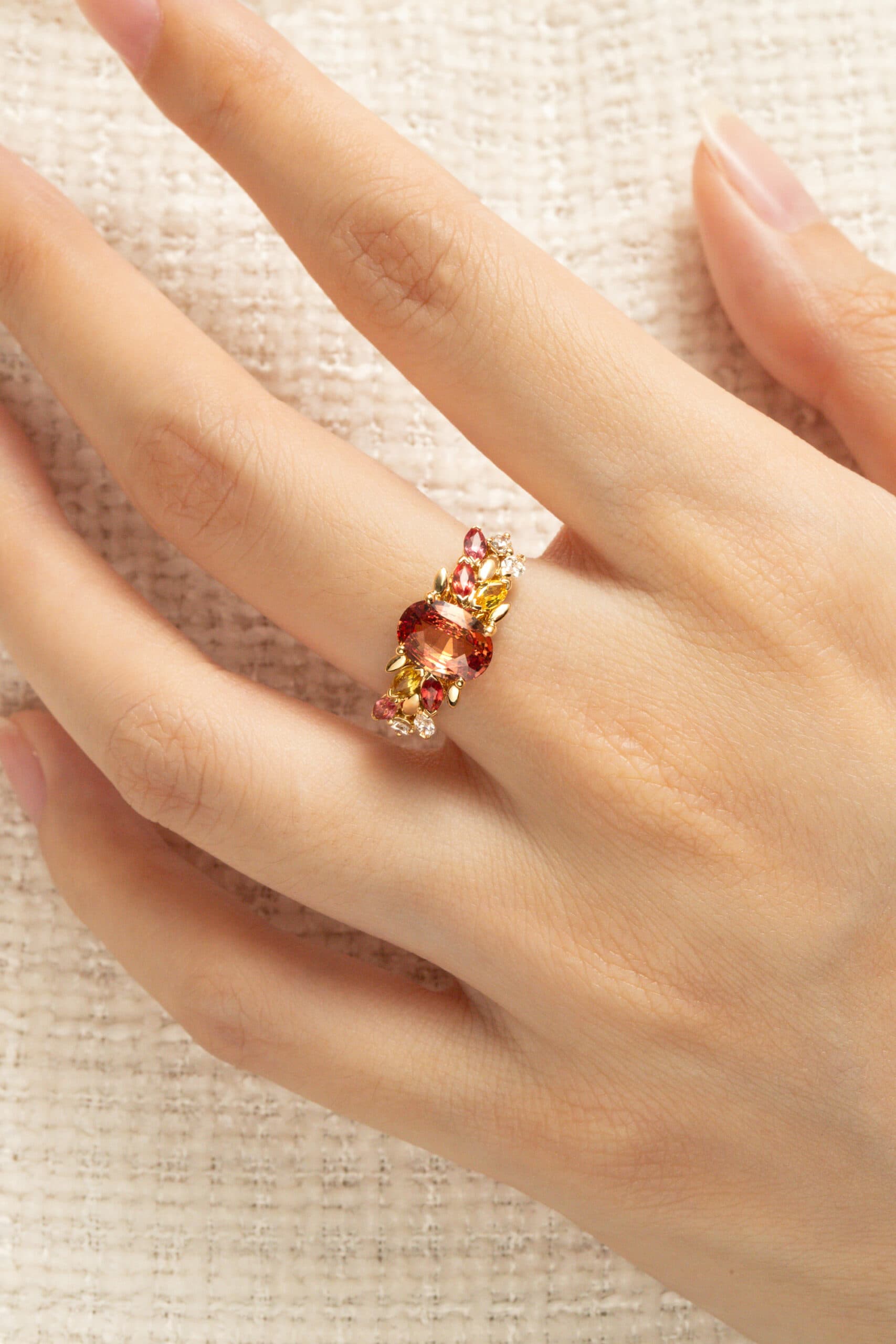 bague saphir padparadscha