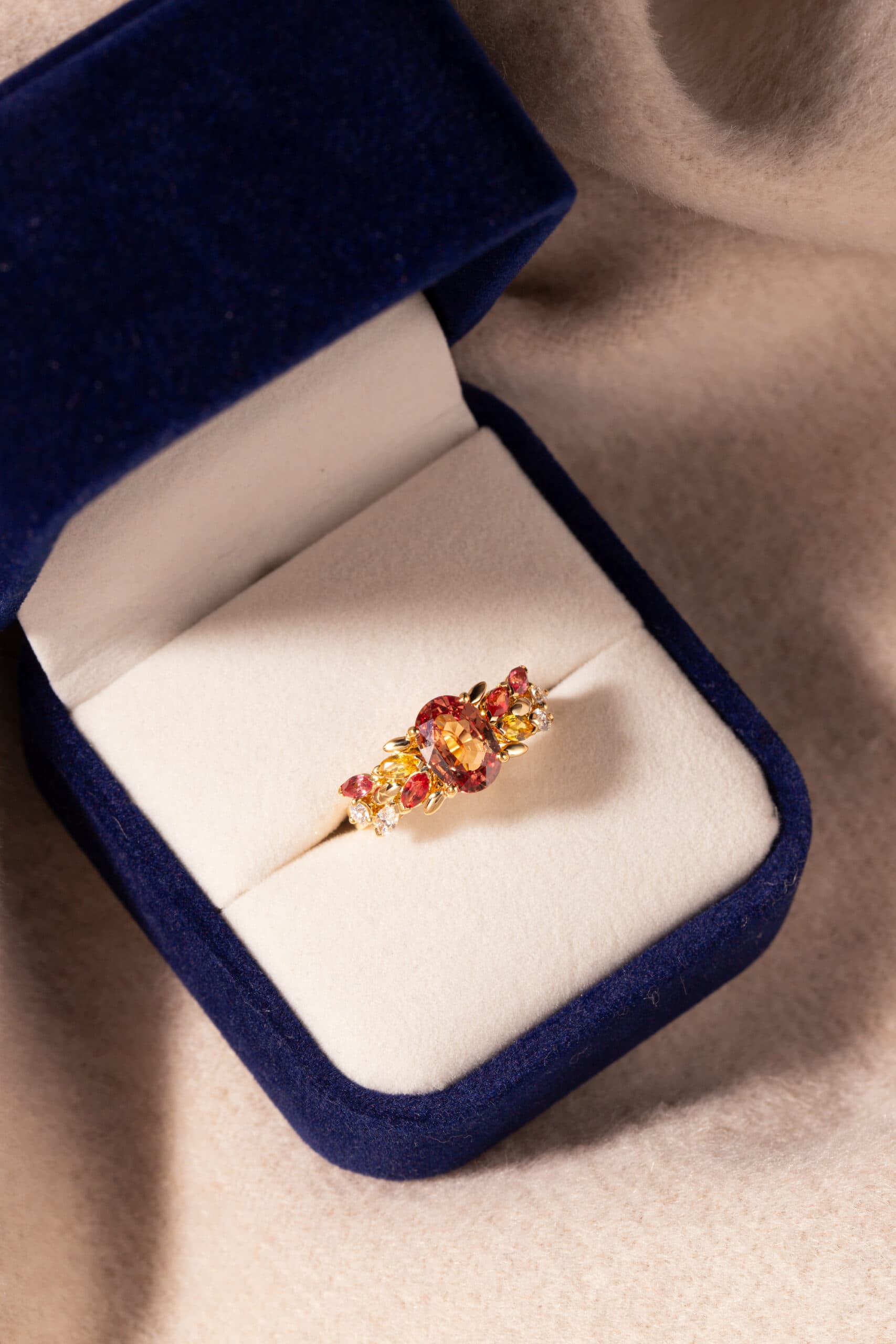bague saphir padparadscha