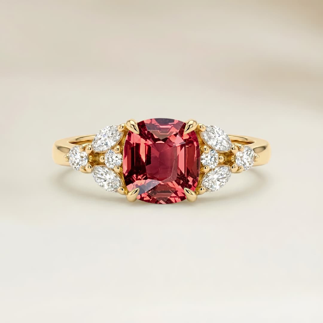 Bague Floral Autres Coussin de 2,02ct