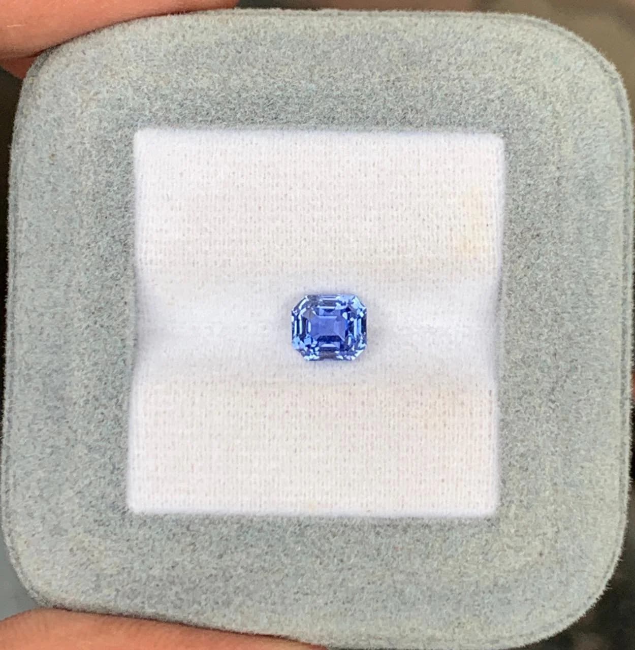 Blauer Saphir Rechteck 1,58 ct — Sri Lanka, Unbehandelt