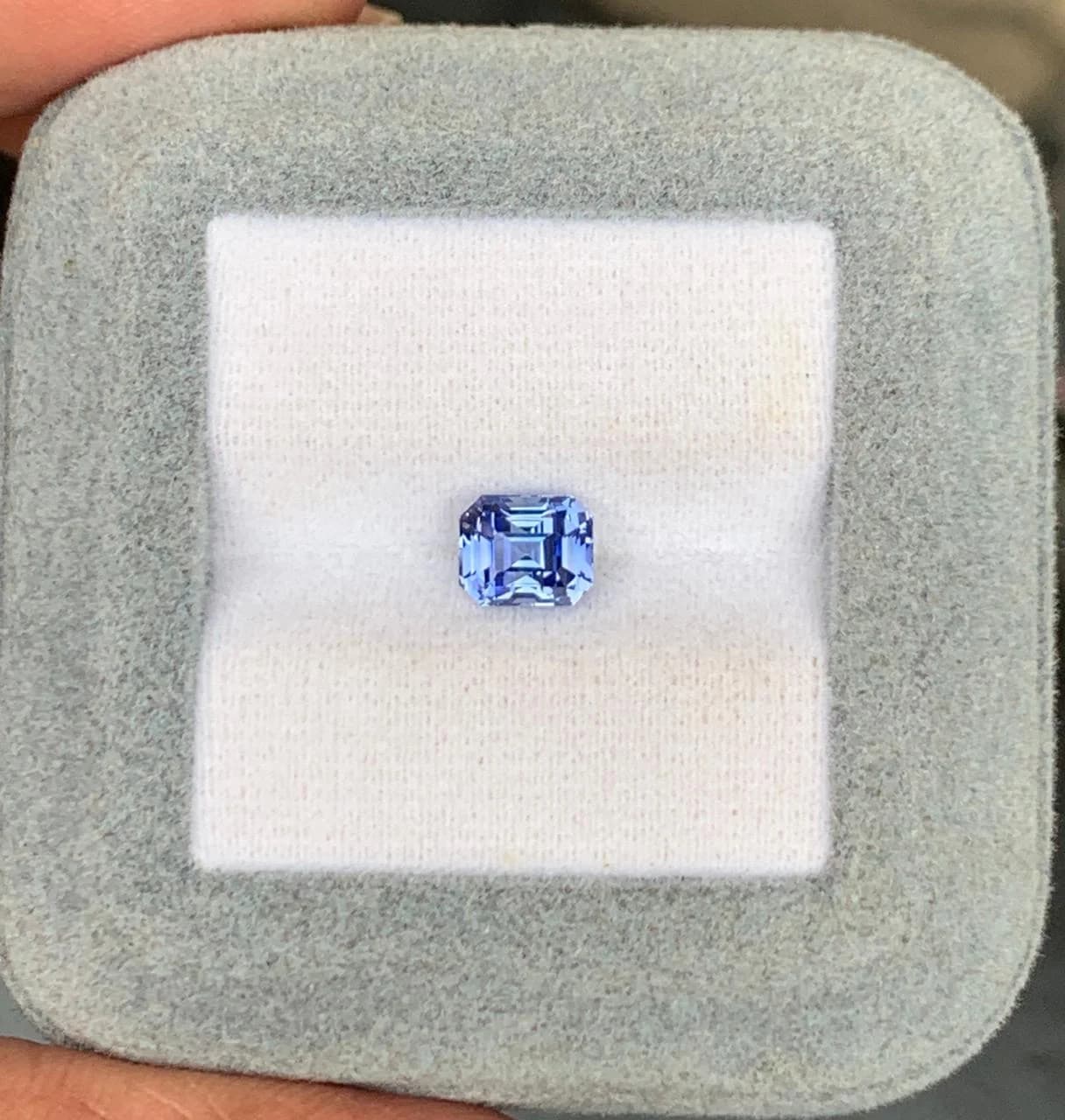 Blauer Saphir Rechteck 1,60 ct — Sri Lanka, Unbehandelt