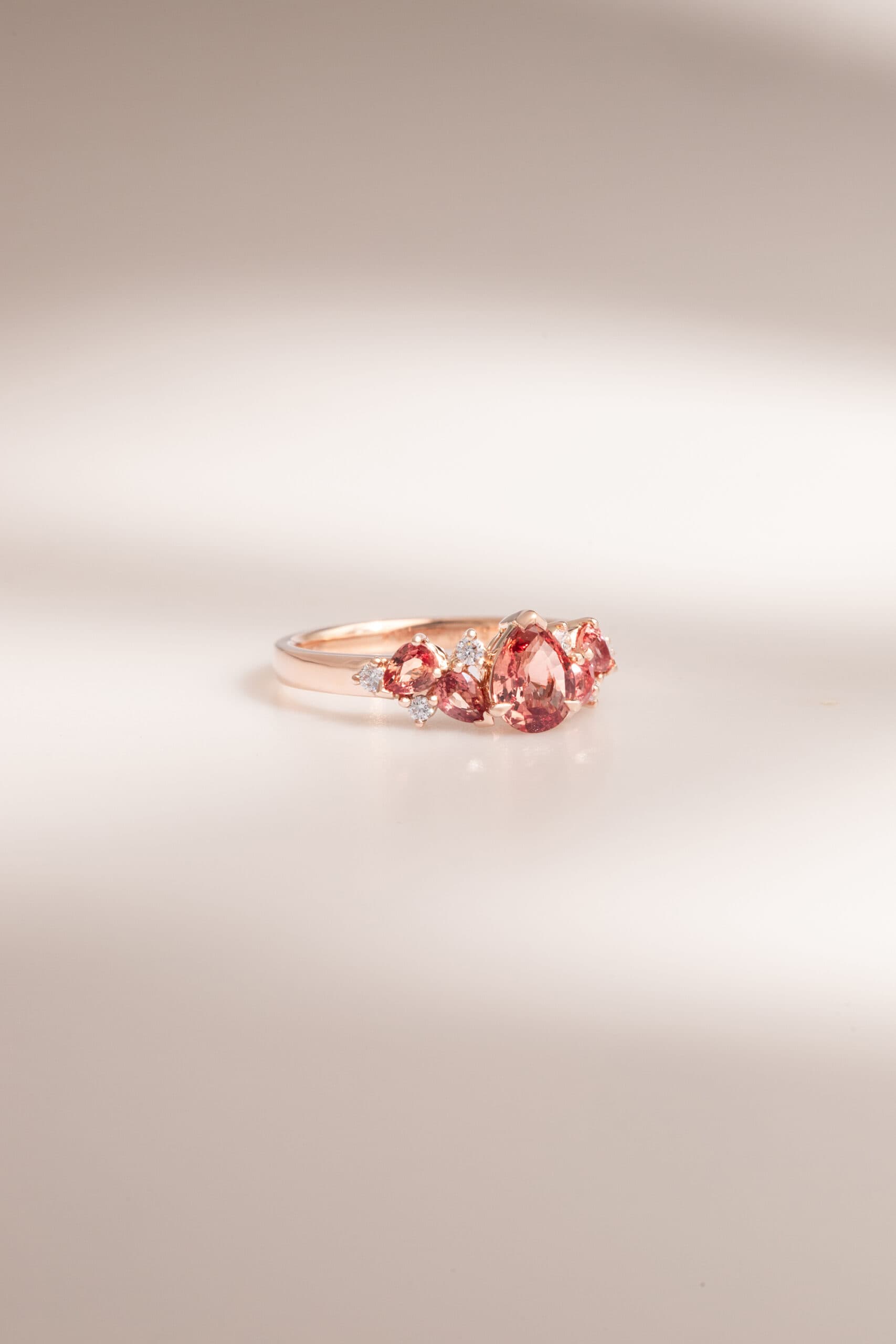 Bague saphir padparadscha, 1,10 ct