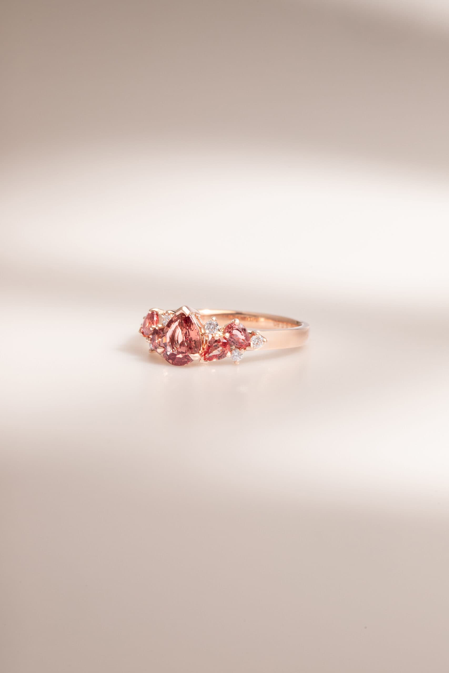 Bague saphir padparadscha, 1,10 ct