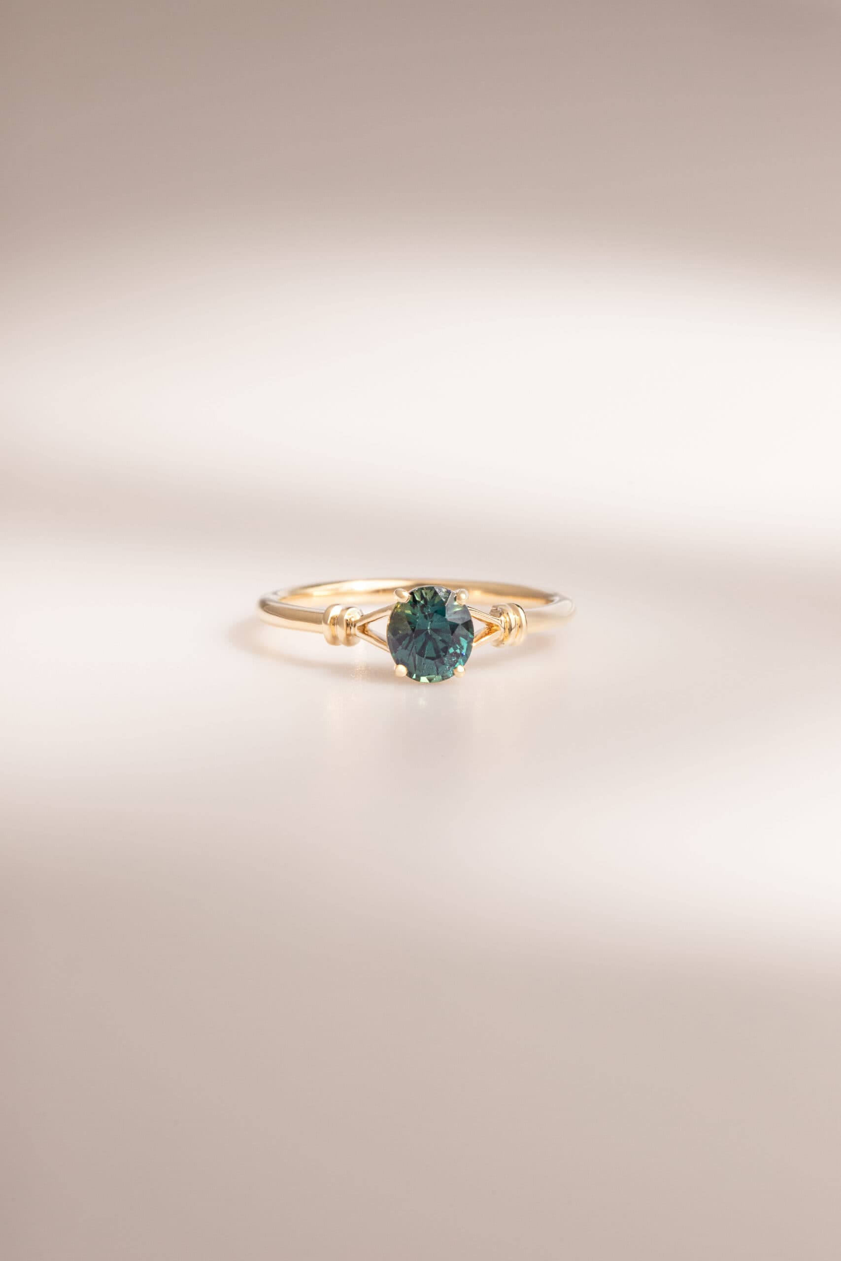 Bague saphir teal, 1,19 ct