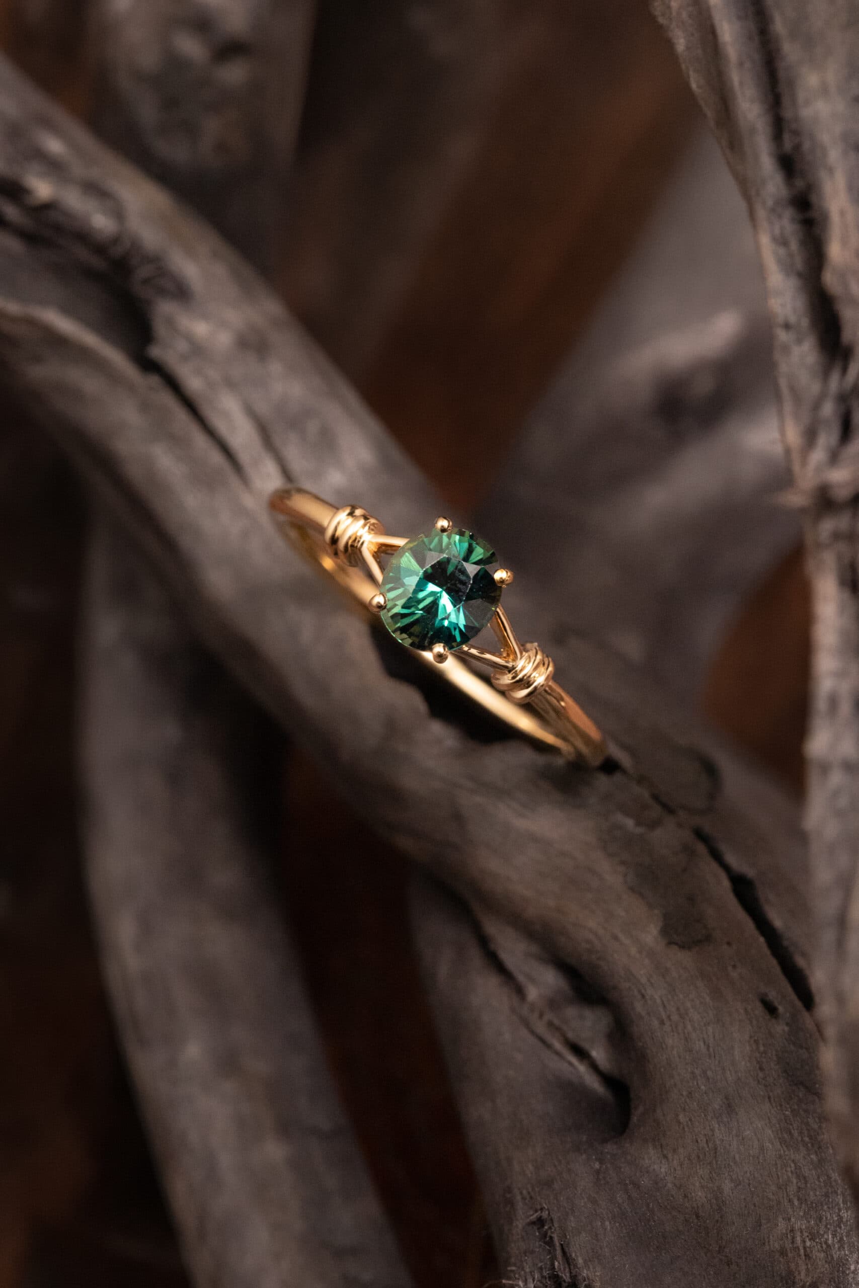Bague saphir teal, 1,19 ct