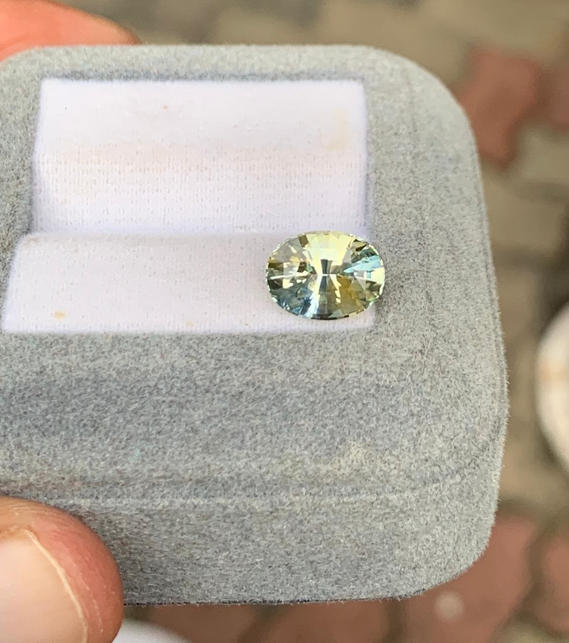 Saphir Bicolore Ovale de 3,05ct — Sri Lanka