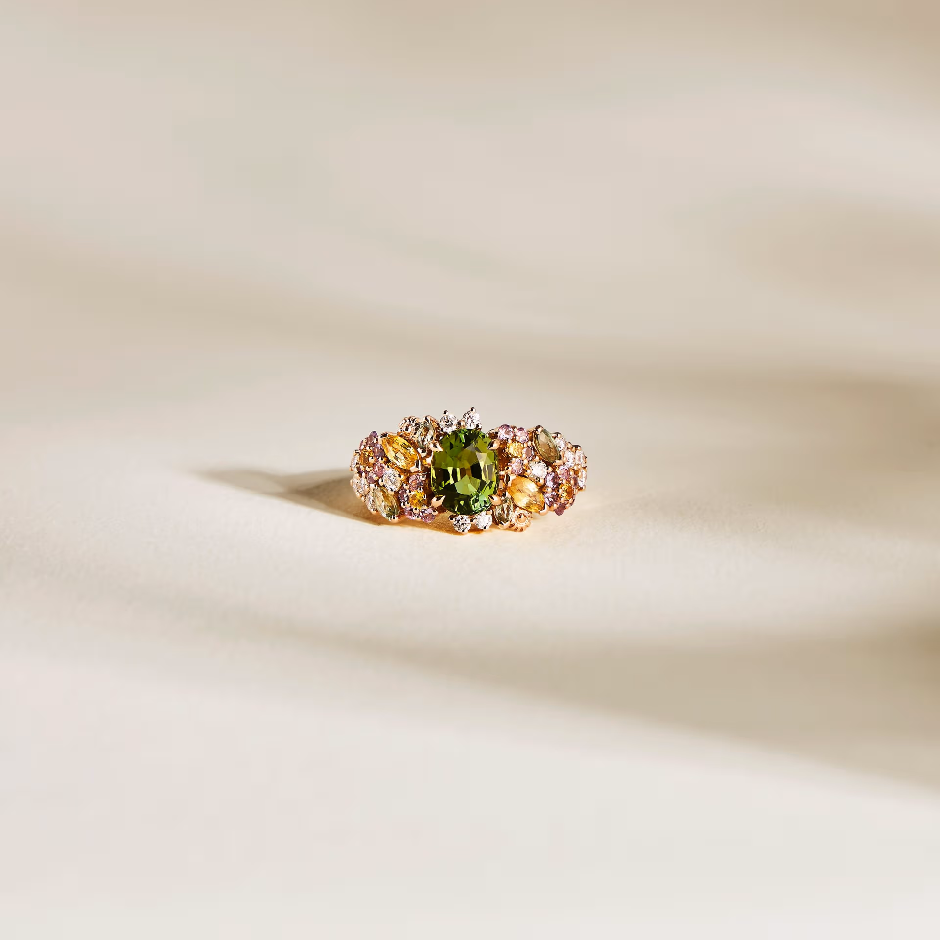 Bagues de fiançailles tourmaline verte pro
