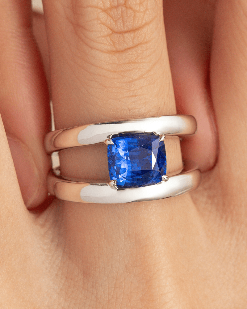 bague saphir bleu 3ct bonnot paris