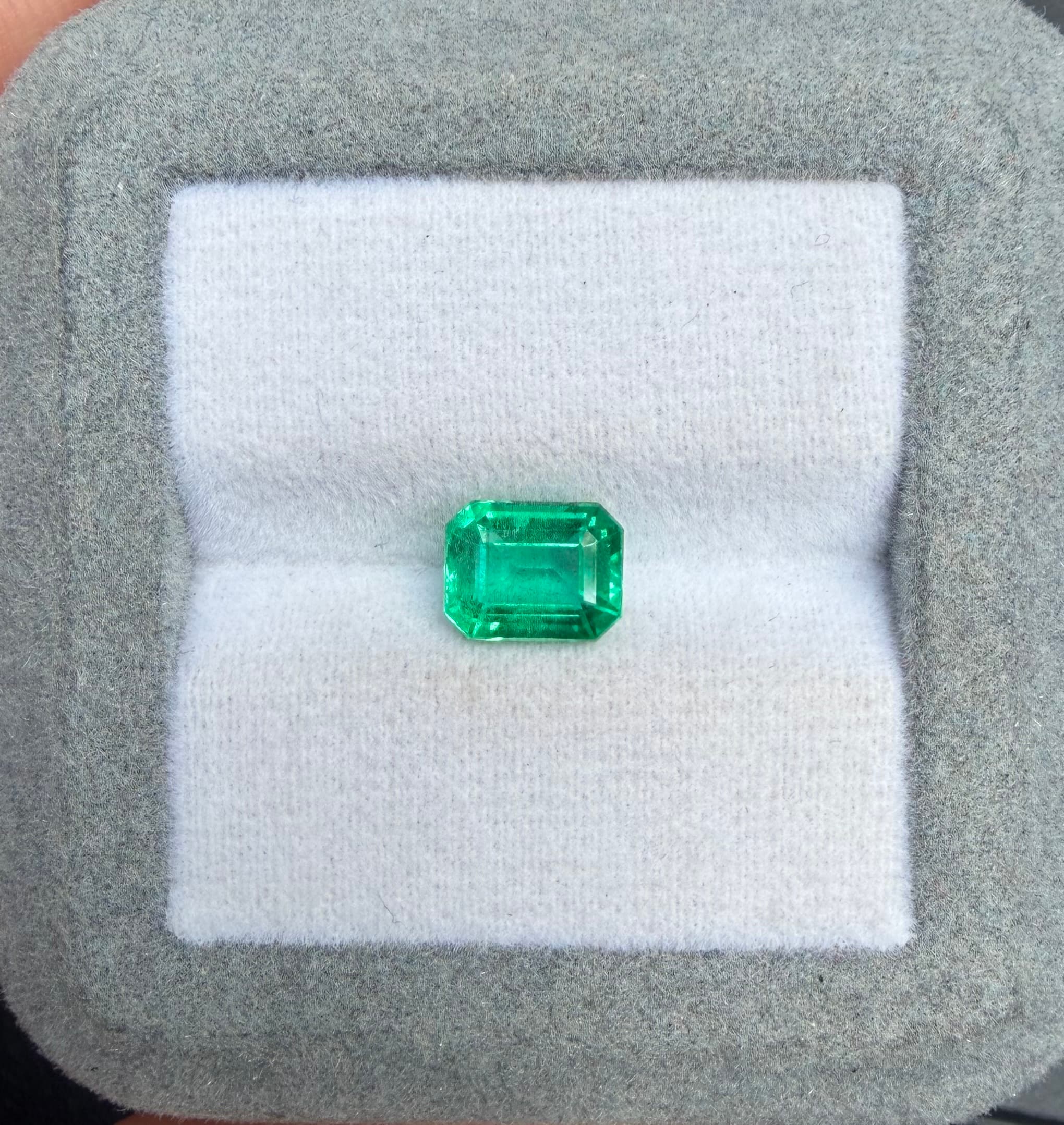 Emeraude de Zambie Rectangle de 1,57ct — Zambia
