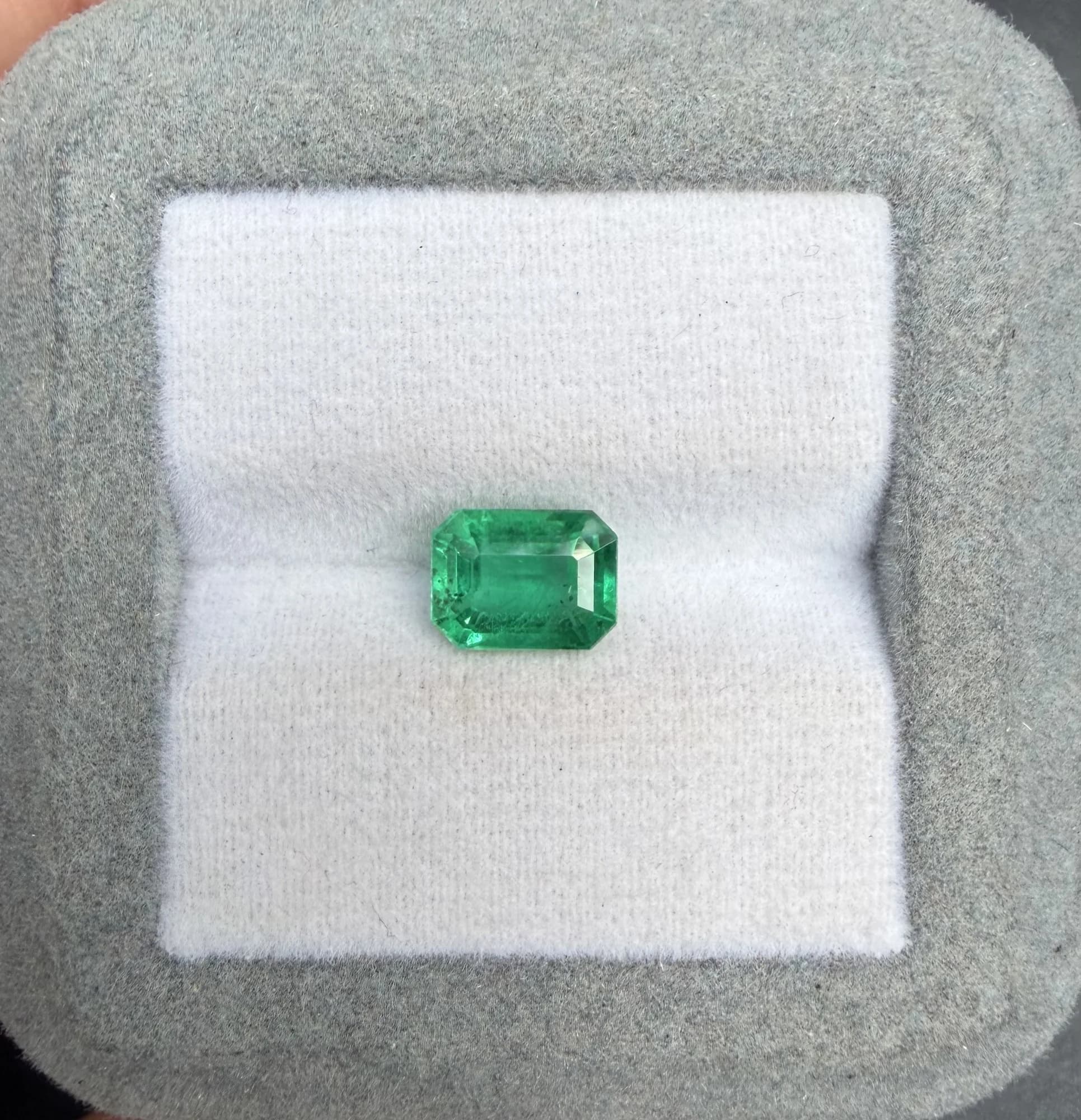 Emeraude de Zambie Rectangle de 1,64ct