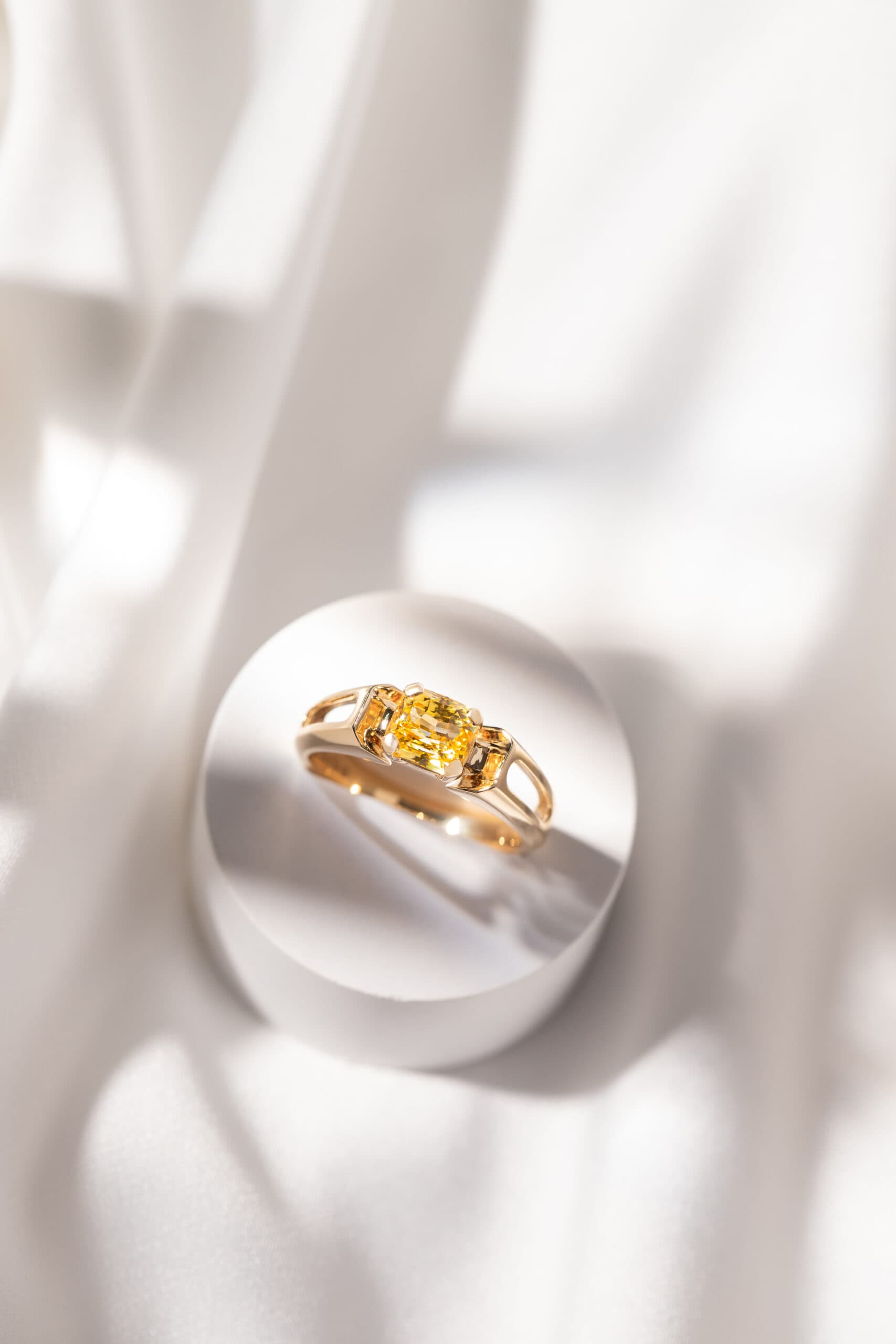 Bague saphir jaune