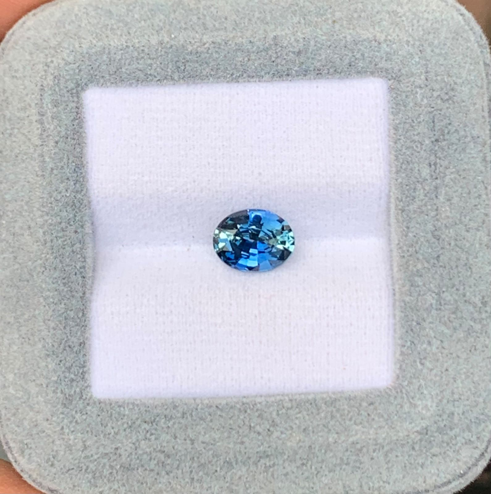 1.78ct Oval Teal Sapphire