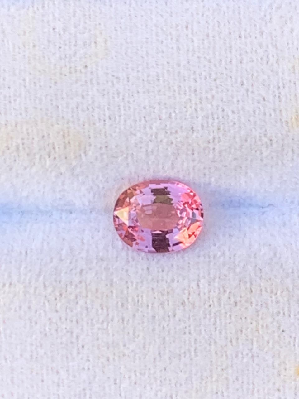 1.03ct Oval Padparadscha Sapphire
