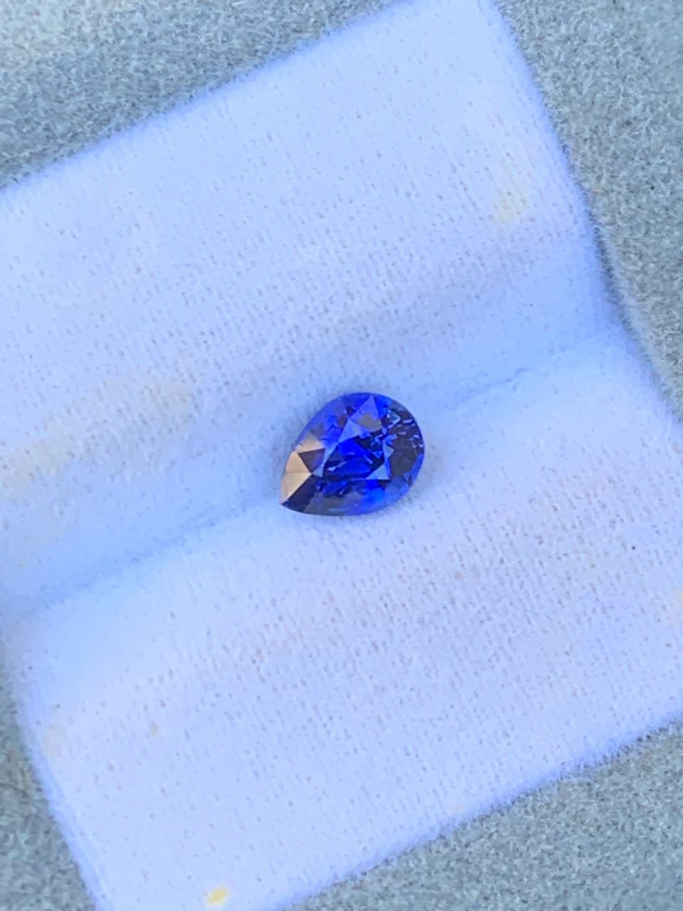 1ct Pear Blue Sapphire